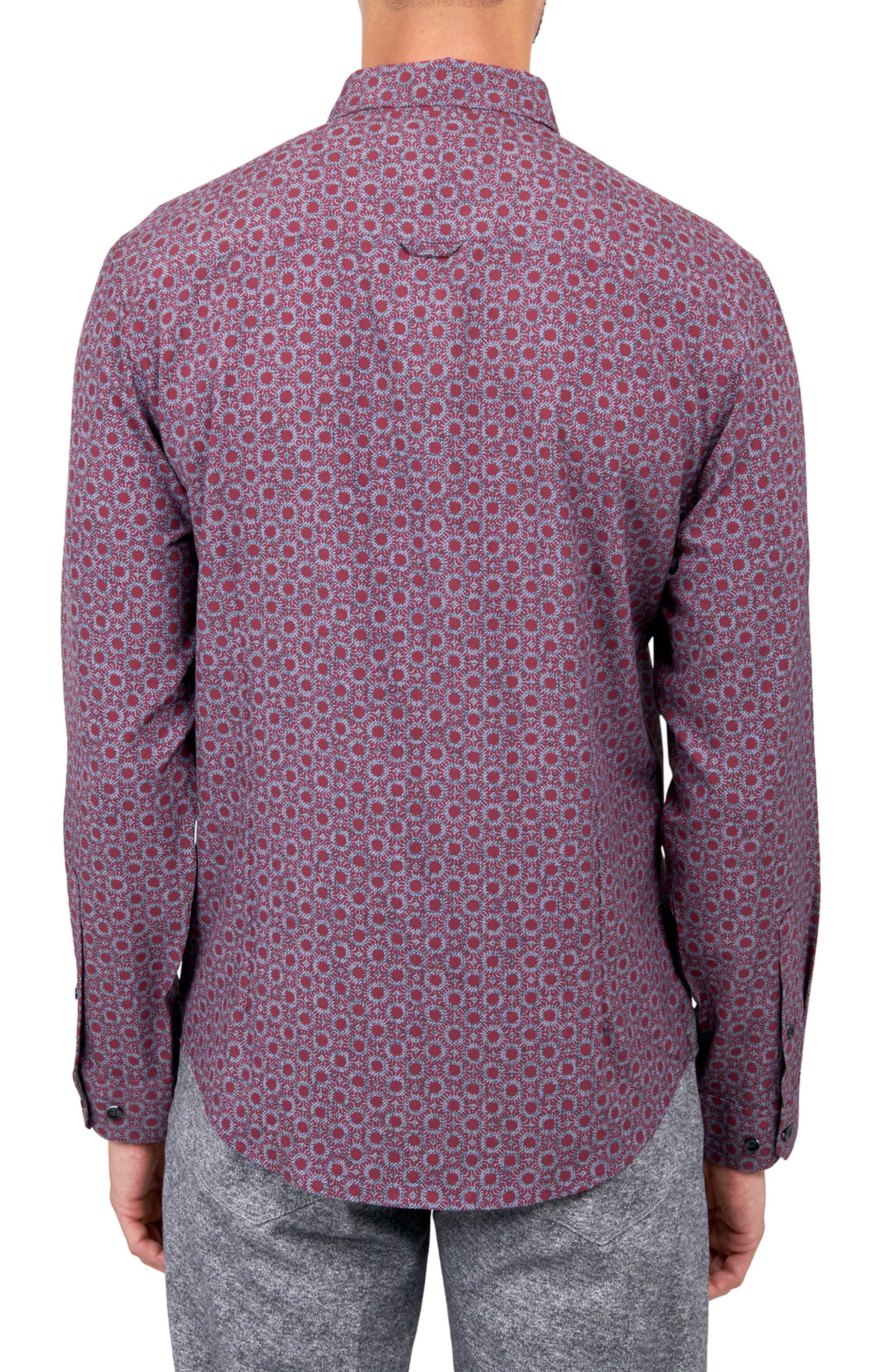 Slim Fit Medallion 4-Way Stretch Performance Long Sleeve Shirt - image 2