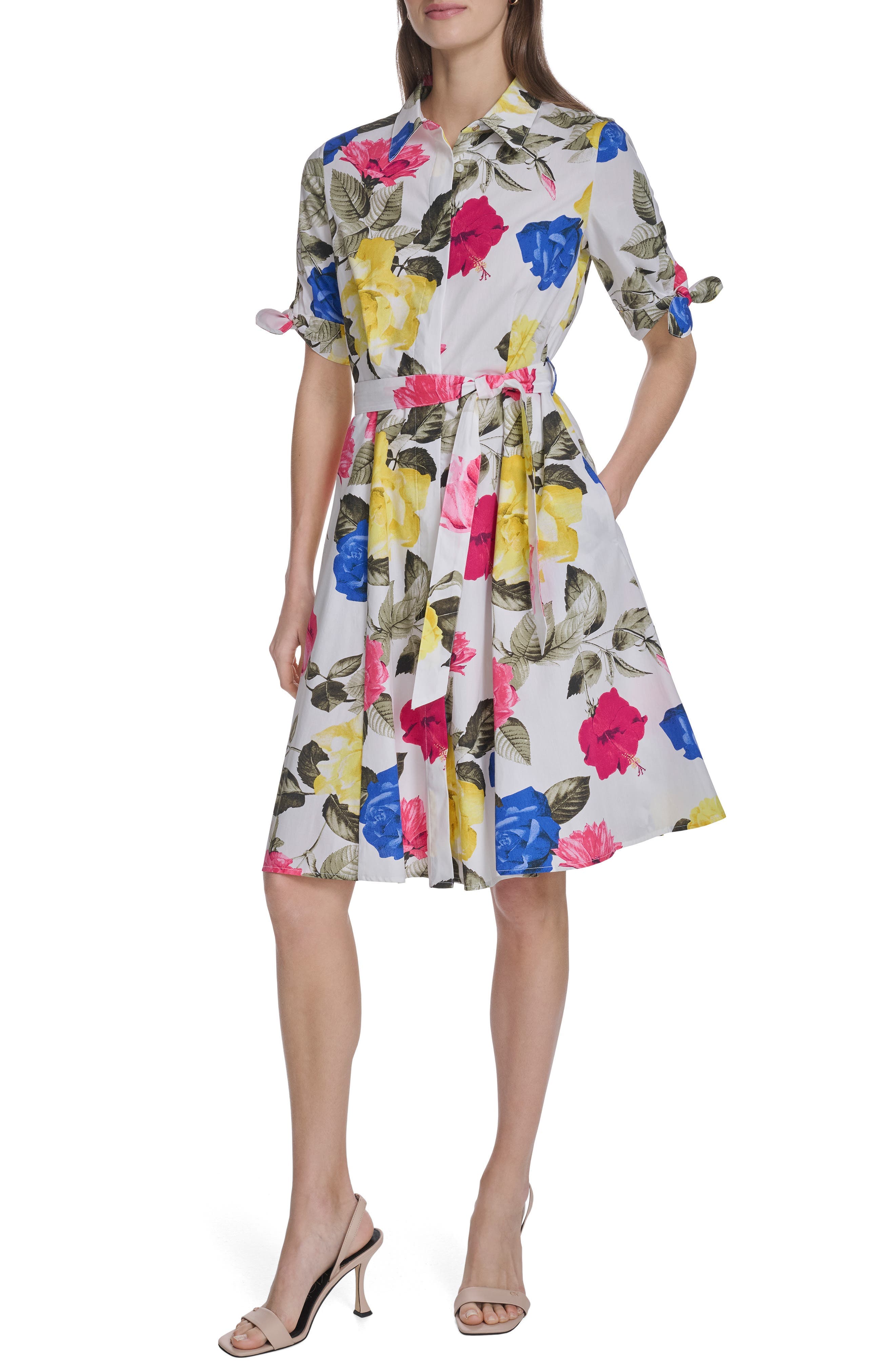 Short Sleeve Cotton Shirtdress - image 3