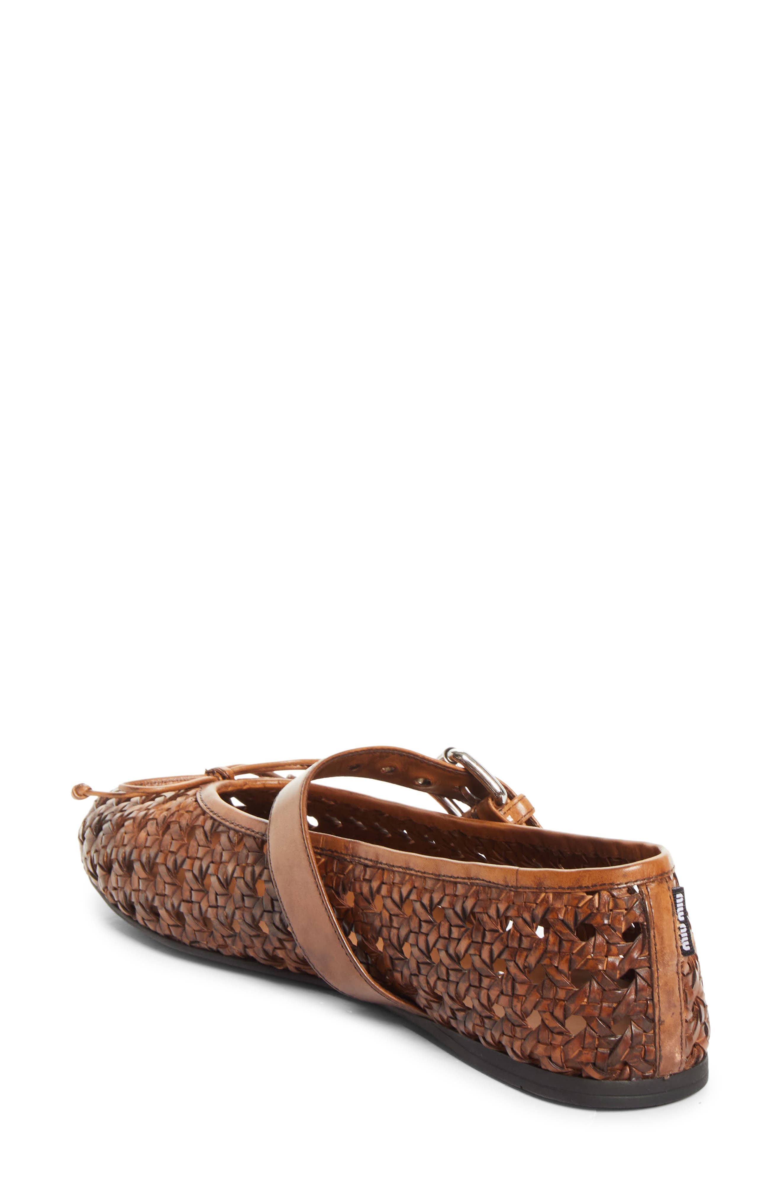 Woven Leather Mary Jane Flat - image 2