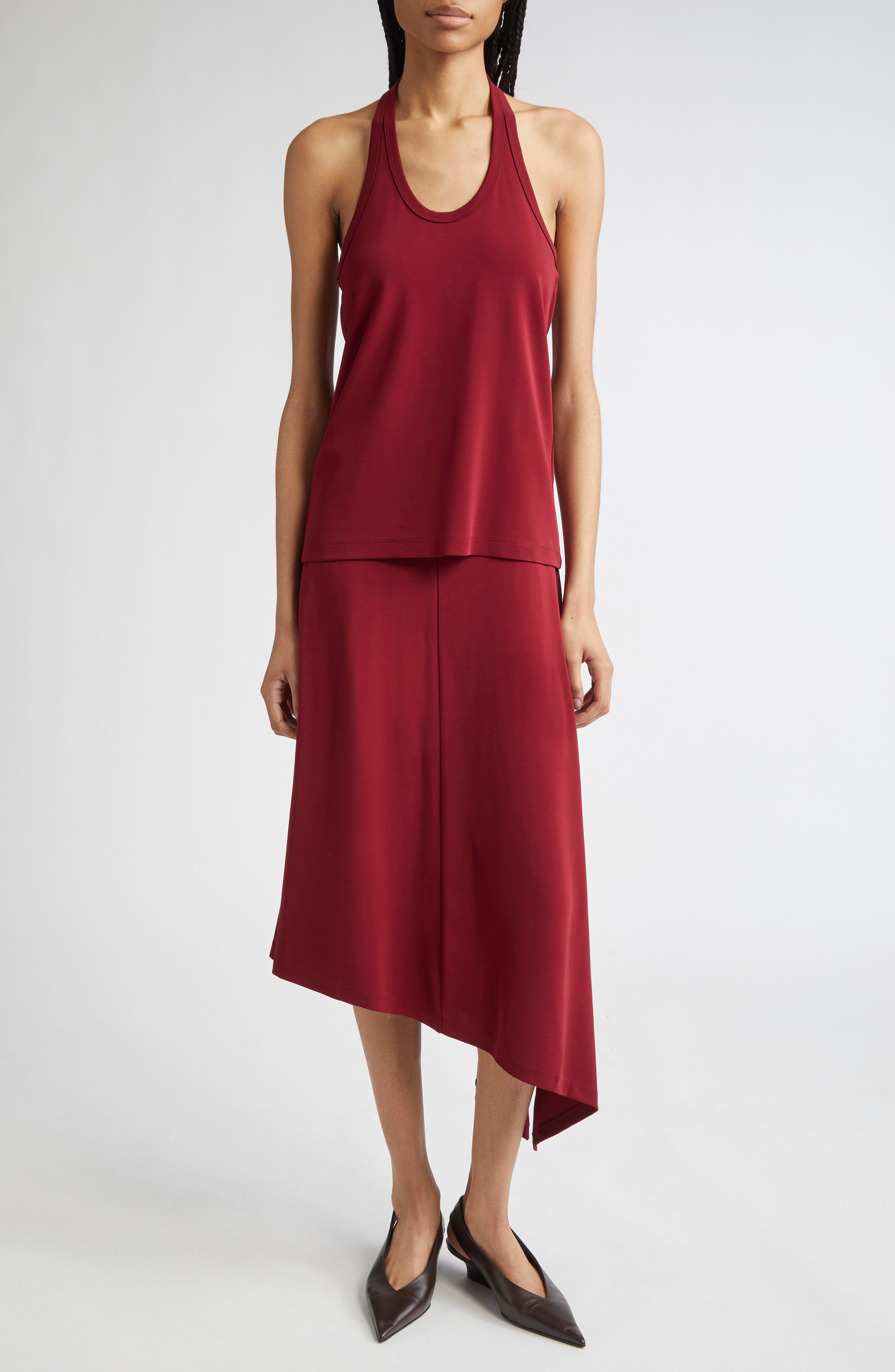 Mire Asymmetric Slit Skirt - image 2