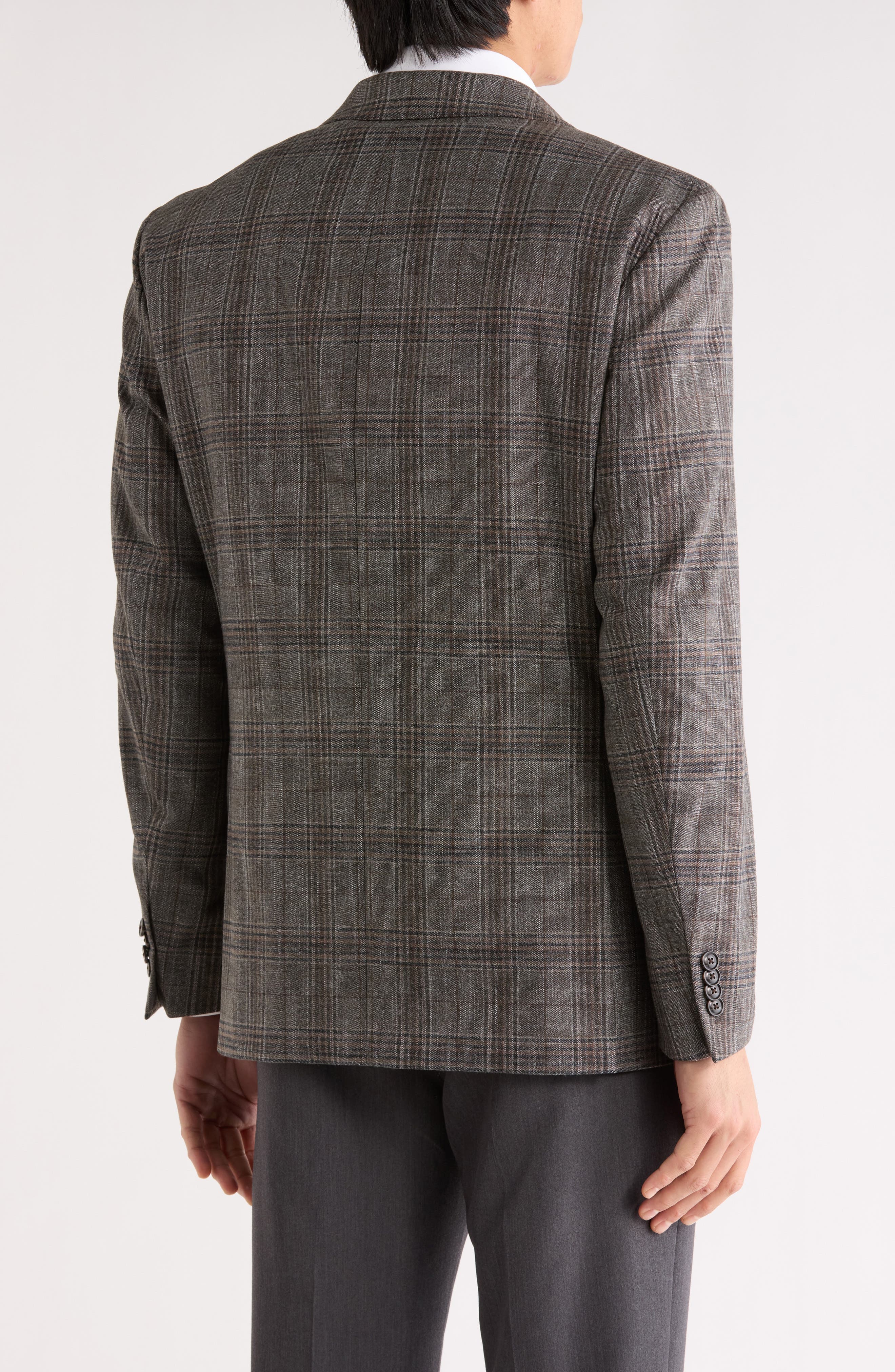 Plaid Notch Lapel Sport Coat - image 2