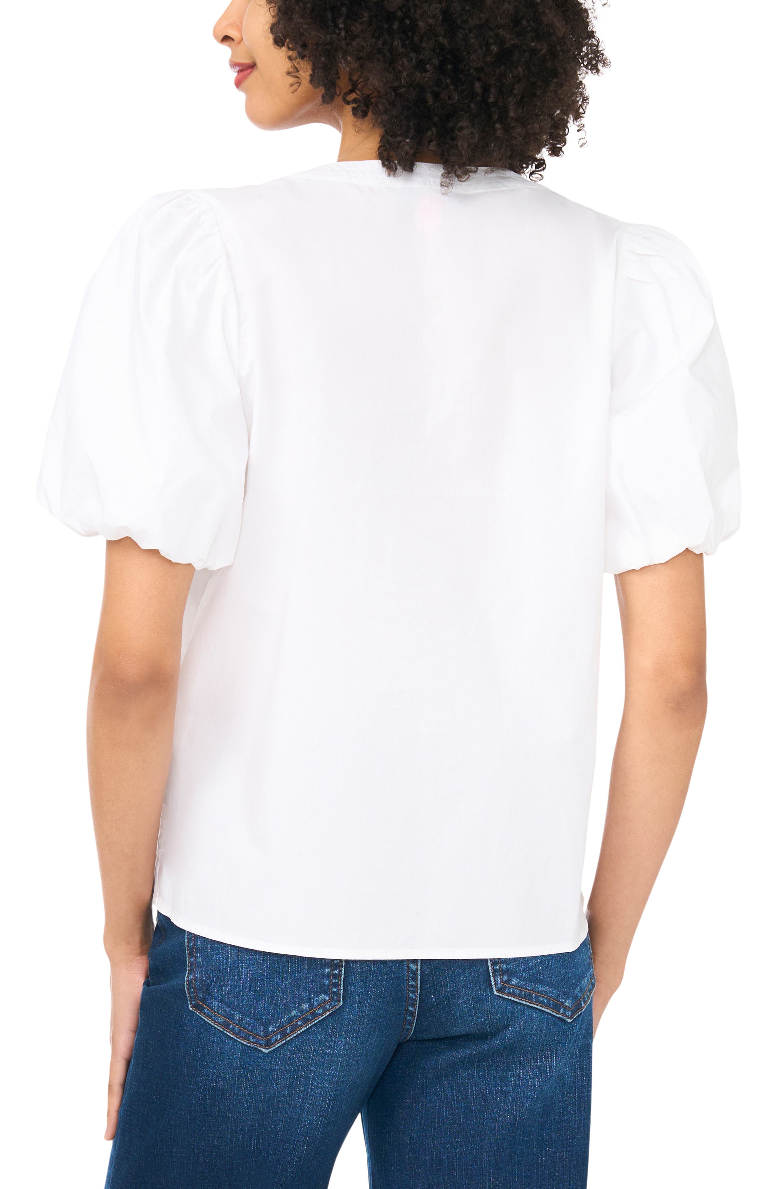 Organdy Puff Sleeve Top - image 4