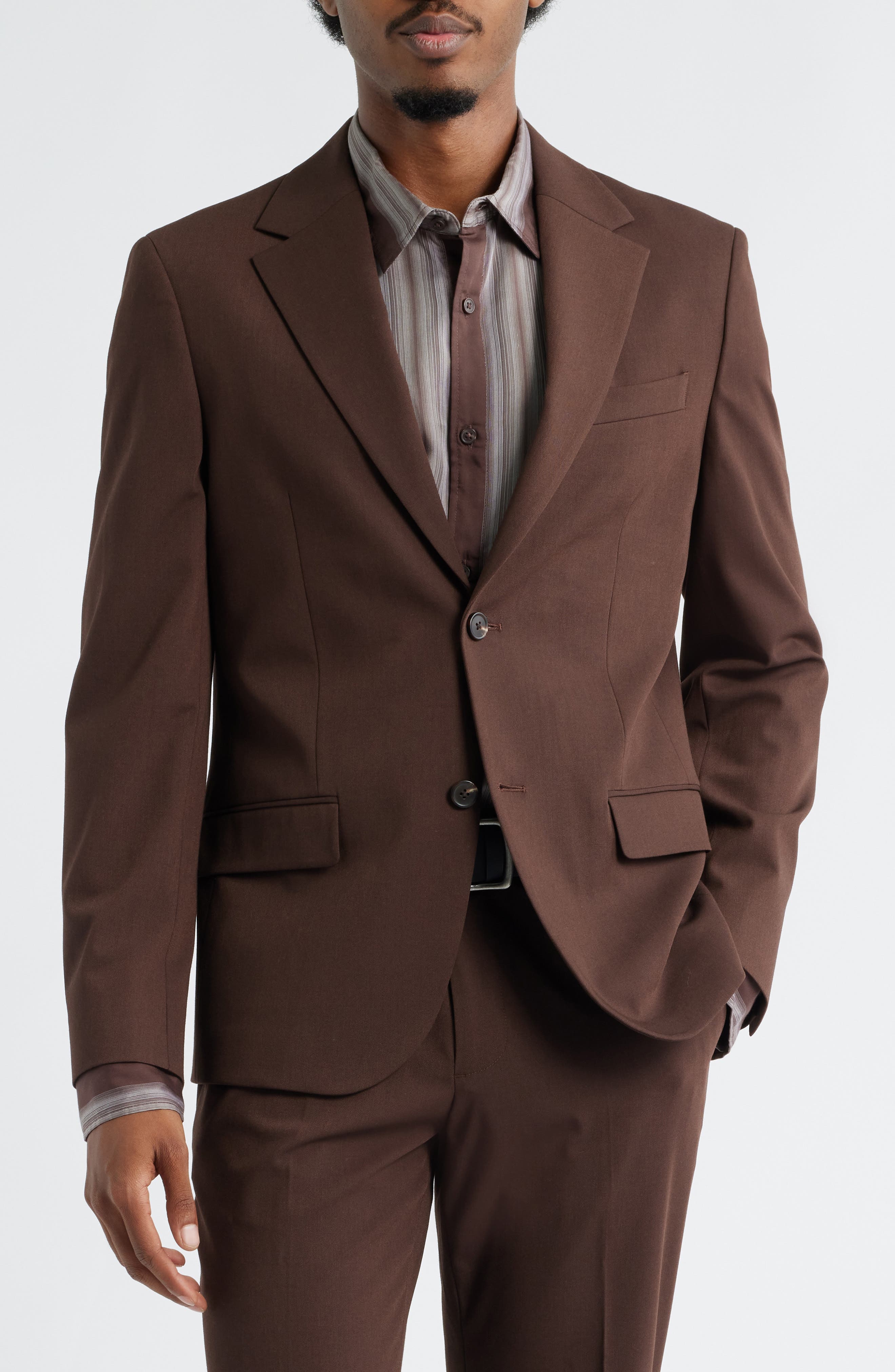 Slim Fit Solid Stretch Suit Jacket - image 5