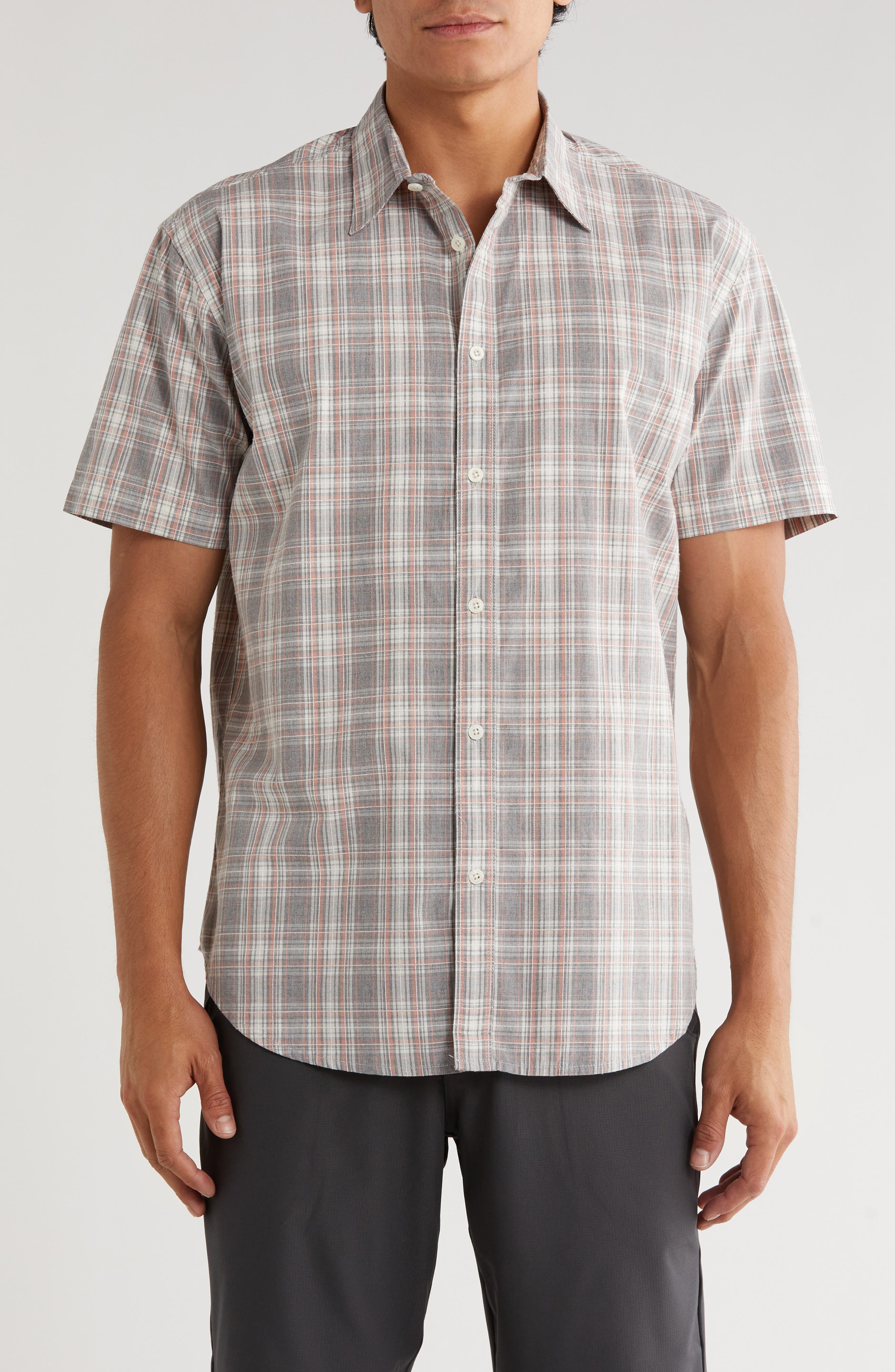 Yarn Dye Cotton Button-Up Shirt - image 1