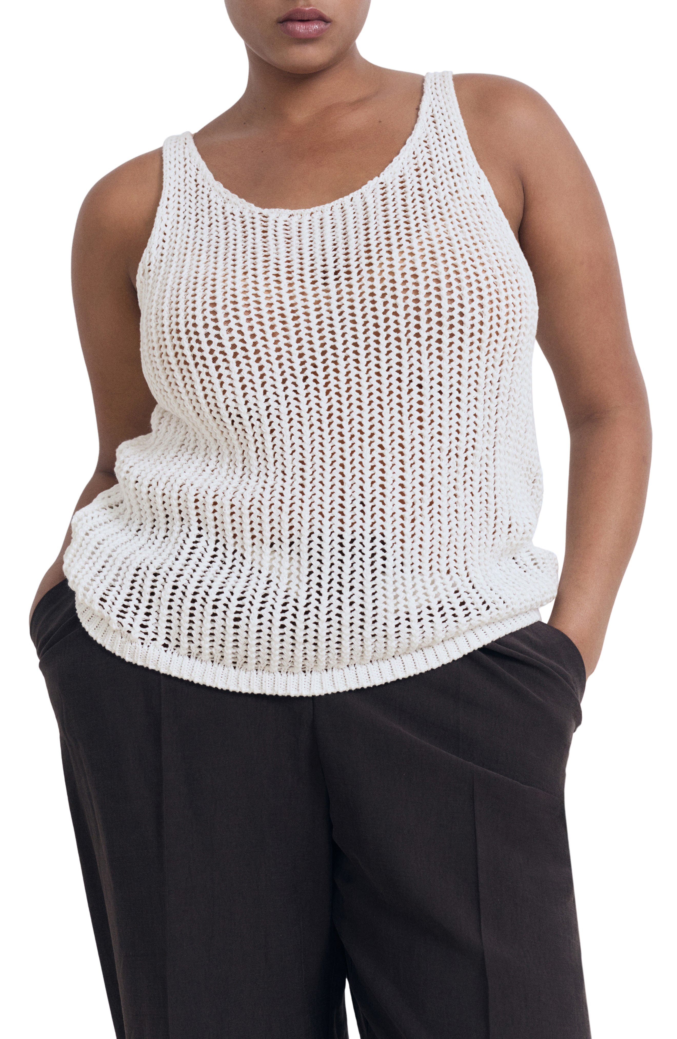 Semisheer Crochet Tank Top - image 1