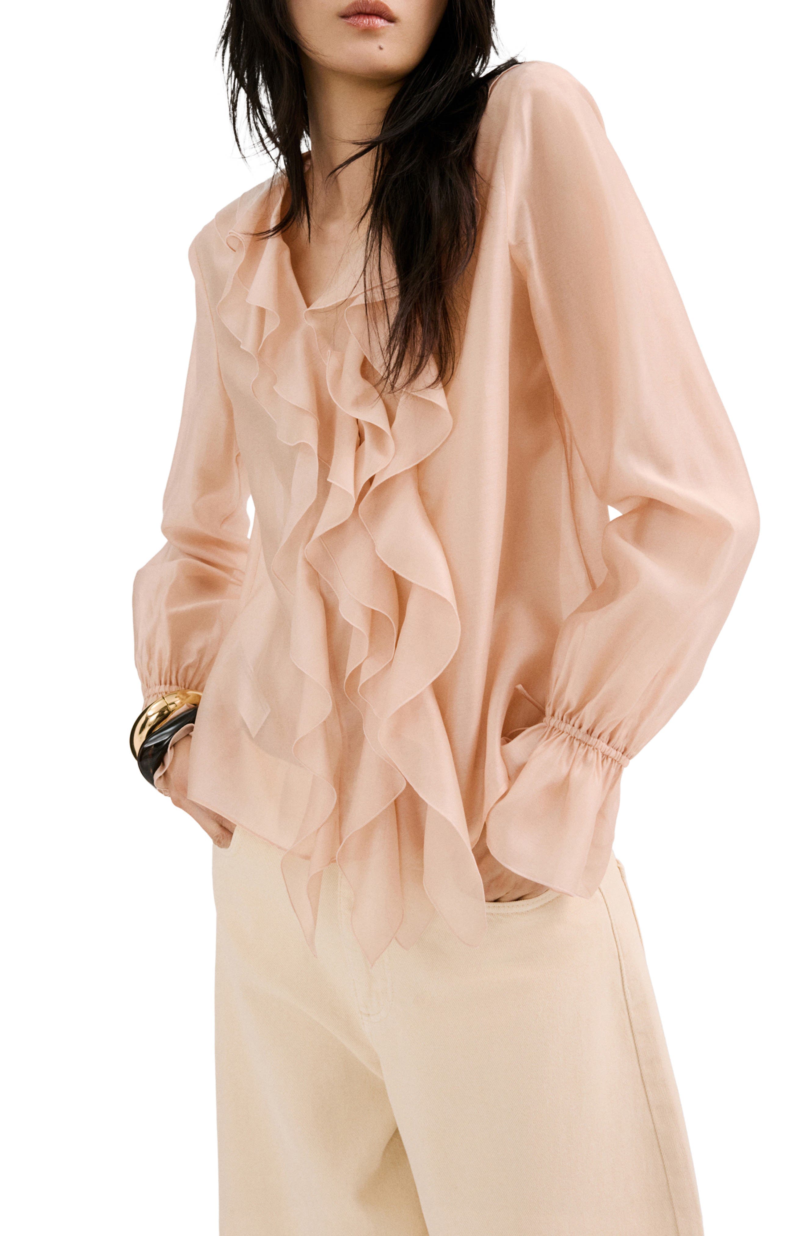 Ruffle Chiffon Top - image 1