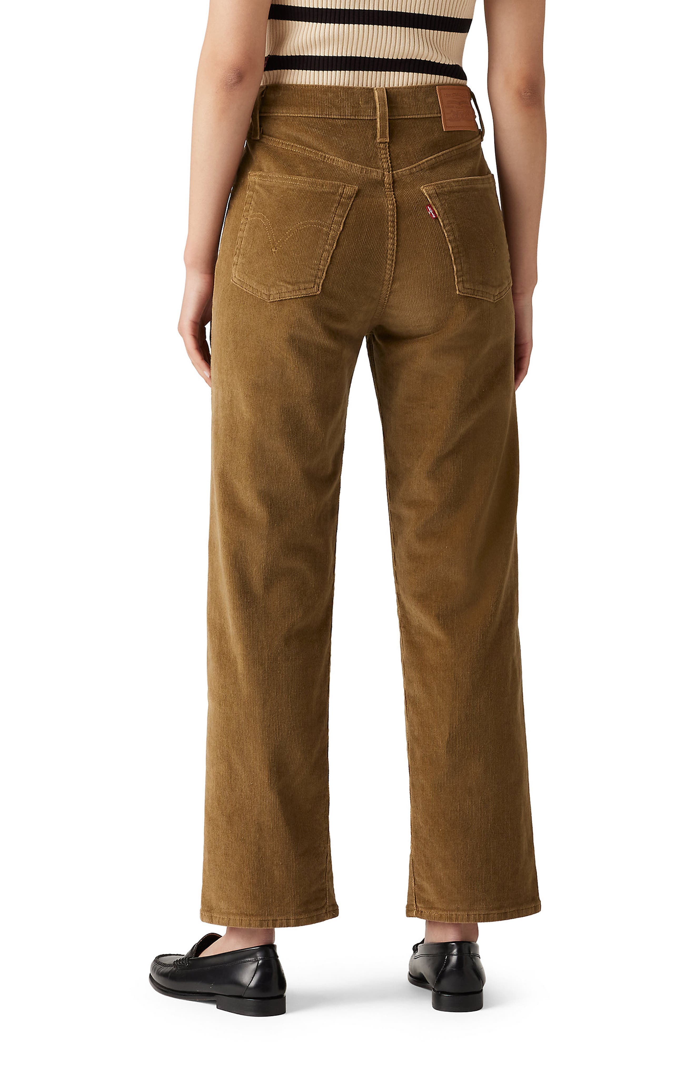 Ribcage High Waist Corduroy Ankle Straight Leg Pants - image 2