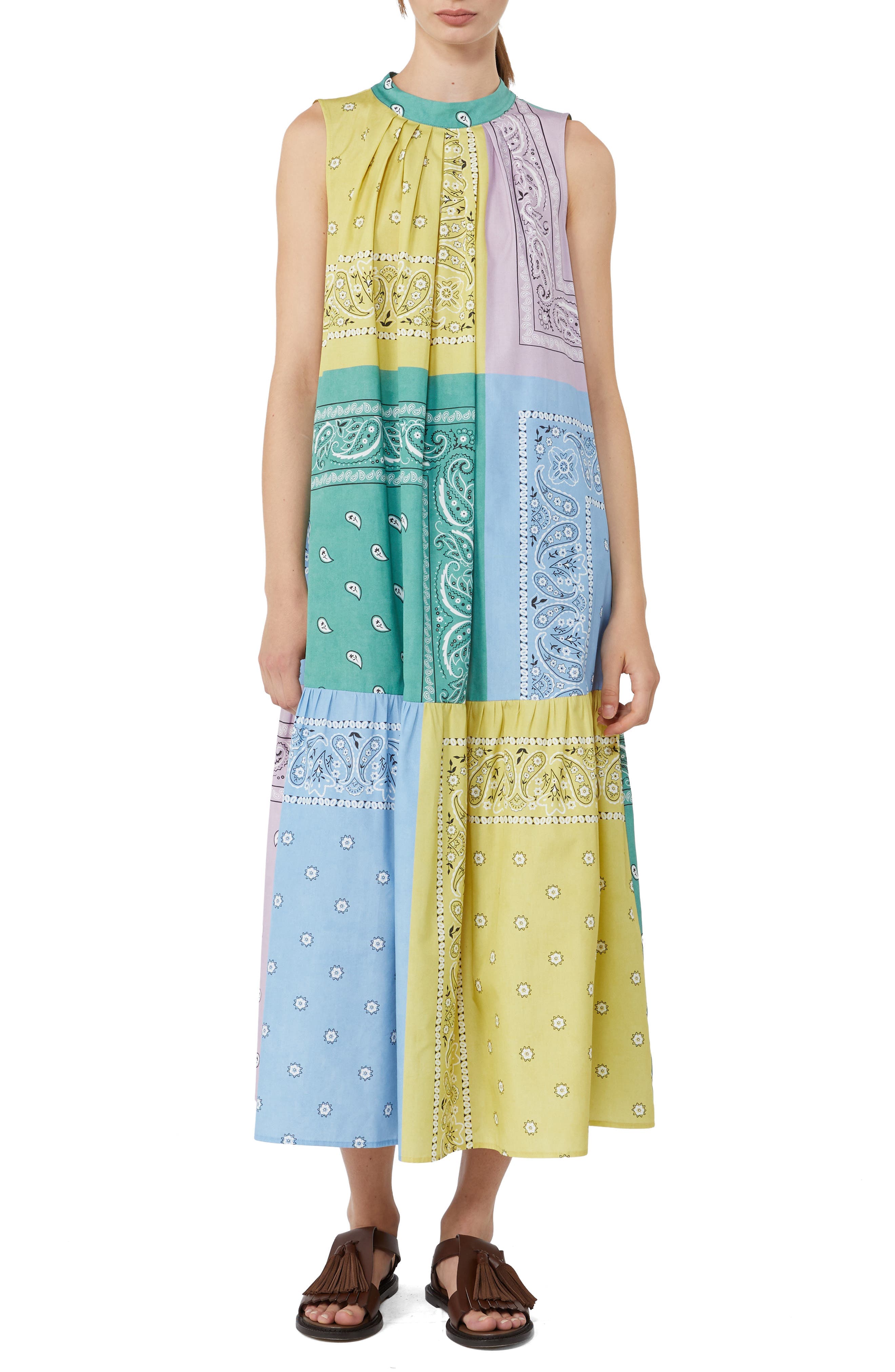 Regno Bandana Print Cotton Dress - image 1