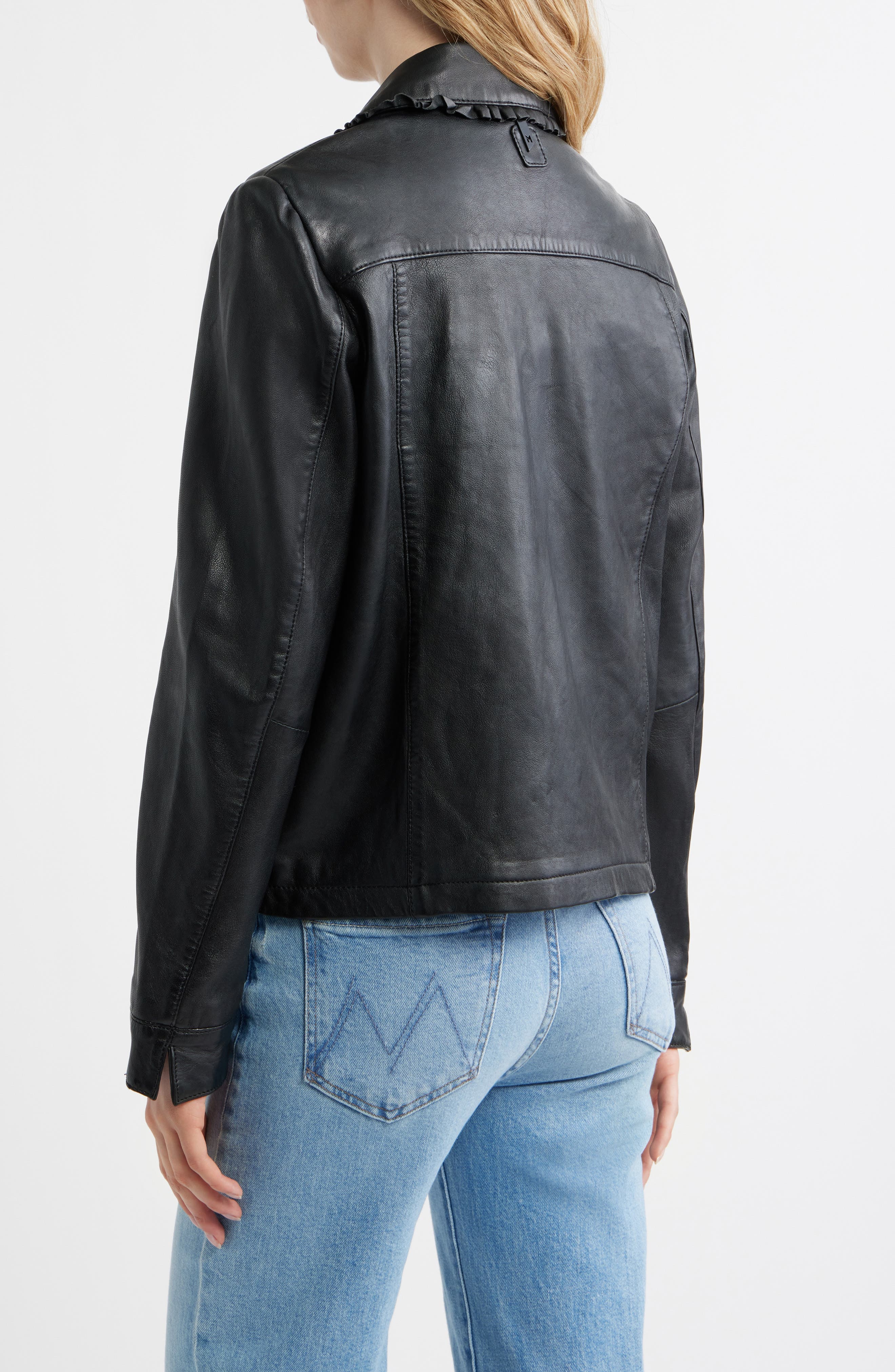 Limma Ruffle Leather Jacket - image 2