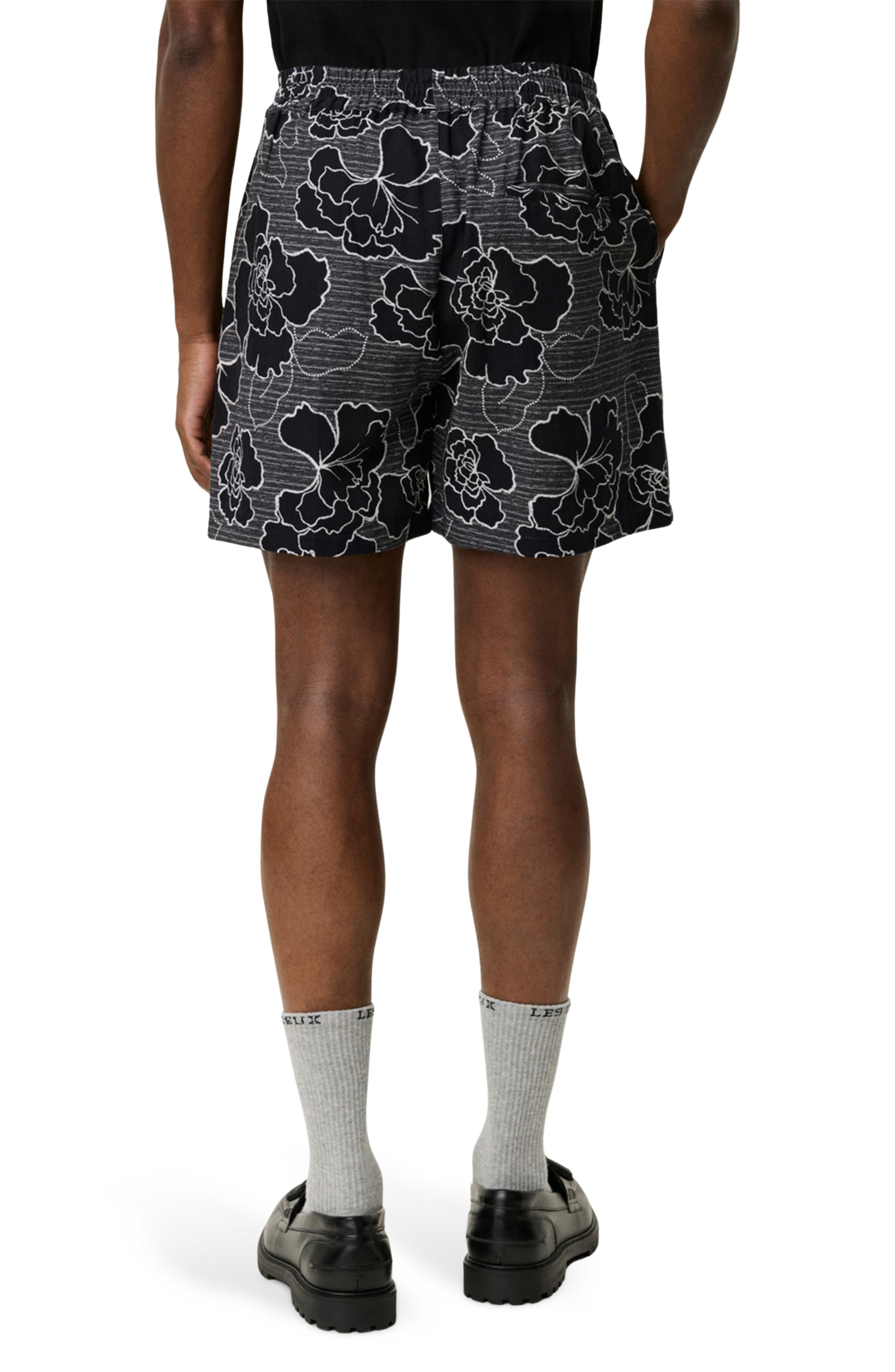Charlie Poppy Pattern Knit Cotton Blend Drawstring Shorts - image 2