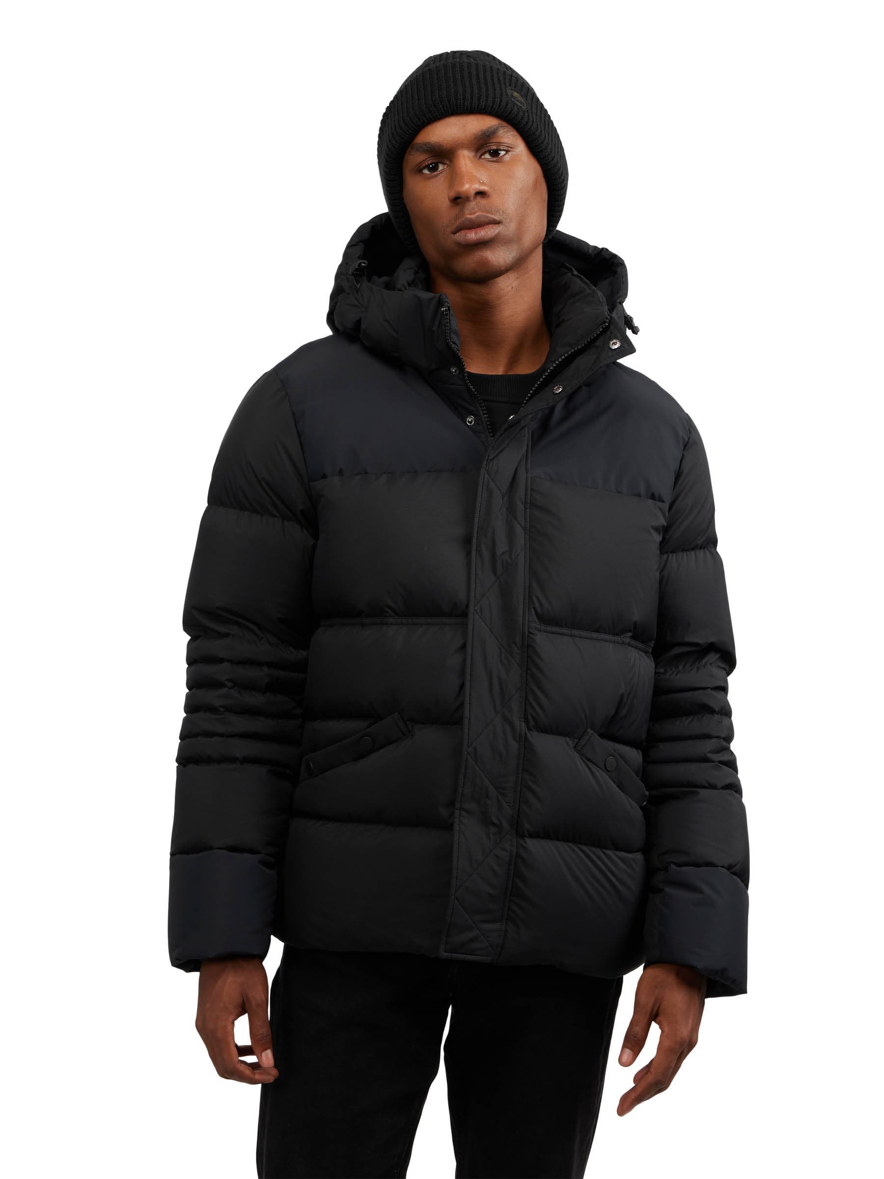 Men's Titan Mixed Media Puffer with Removable Hood - image 1