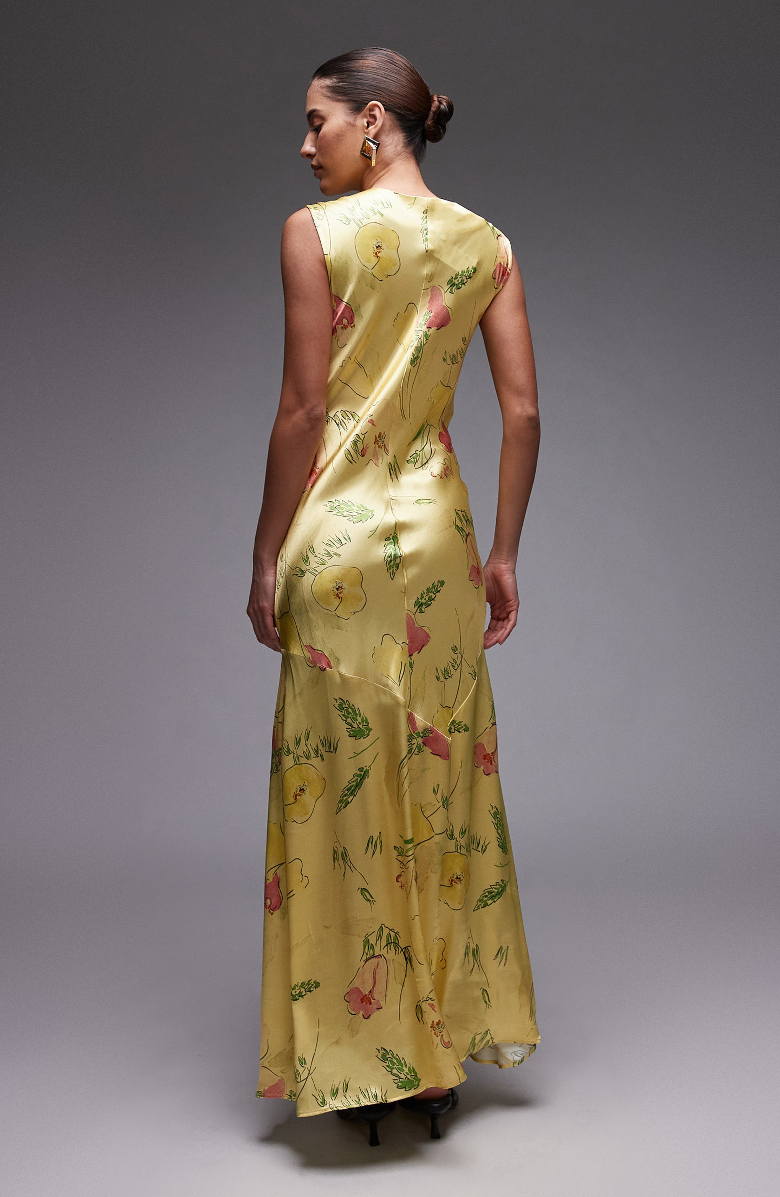 Drape Neck Sleeveless Maxi Dress - image 2