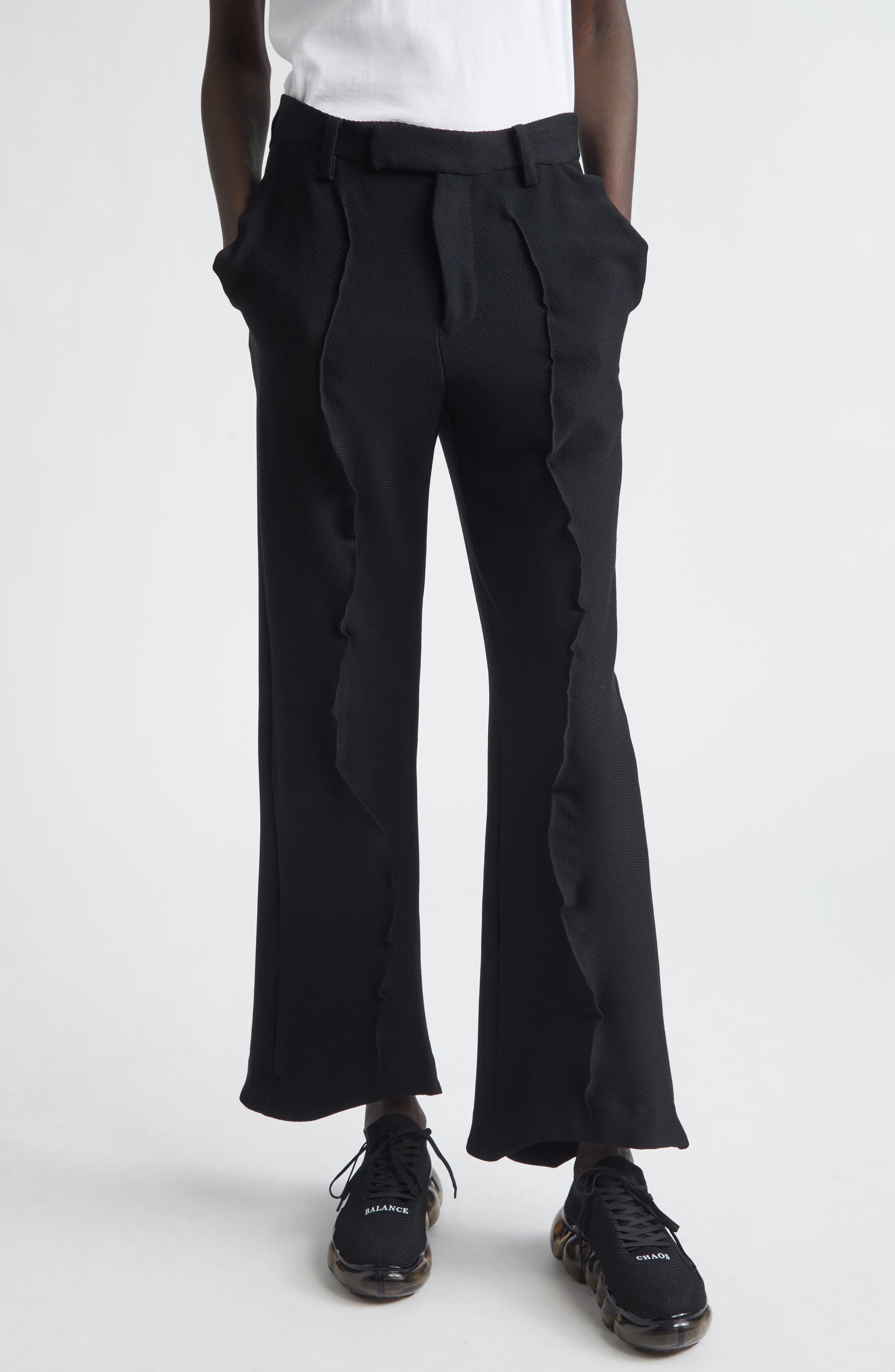 Pintuck Wool Blend Pants - image 1