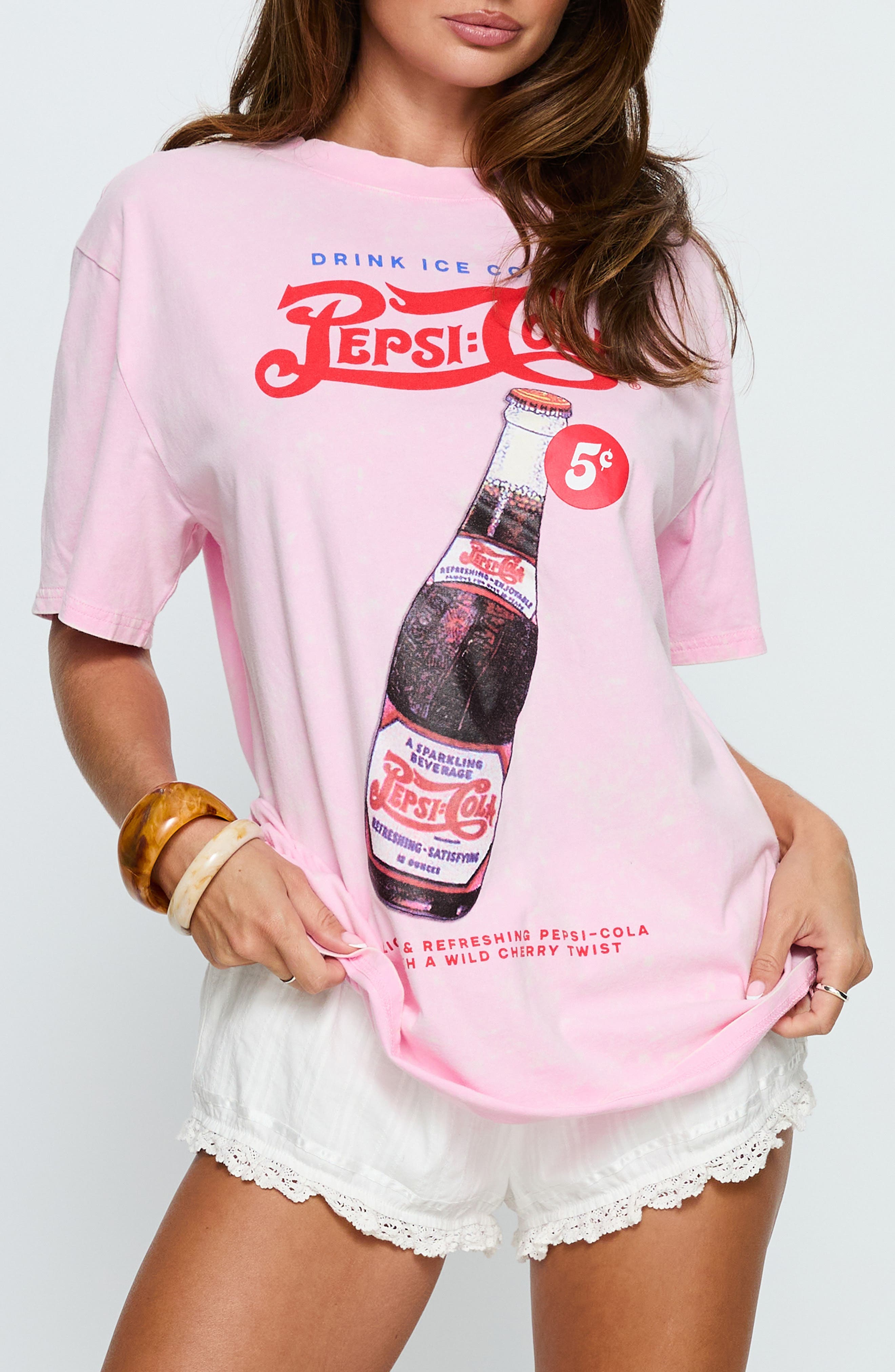 Pepsi Cola Oversize Cotton Graphic T-Shirt - image 1