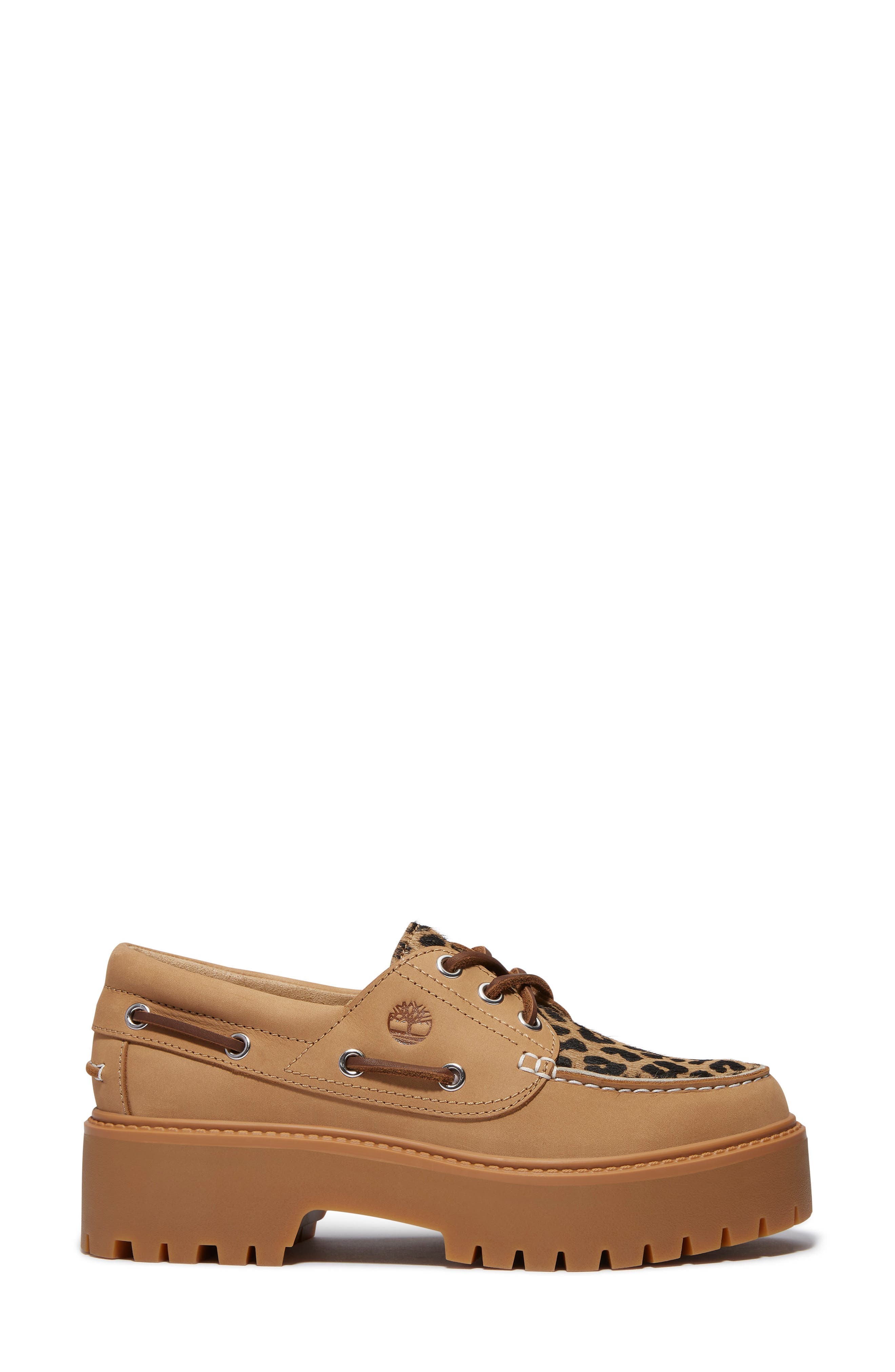 Stone Street Genuine Calf Hair Platform Boat Shoe - image 2