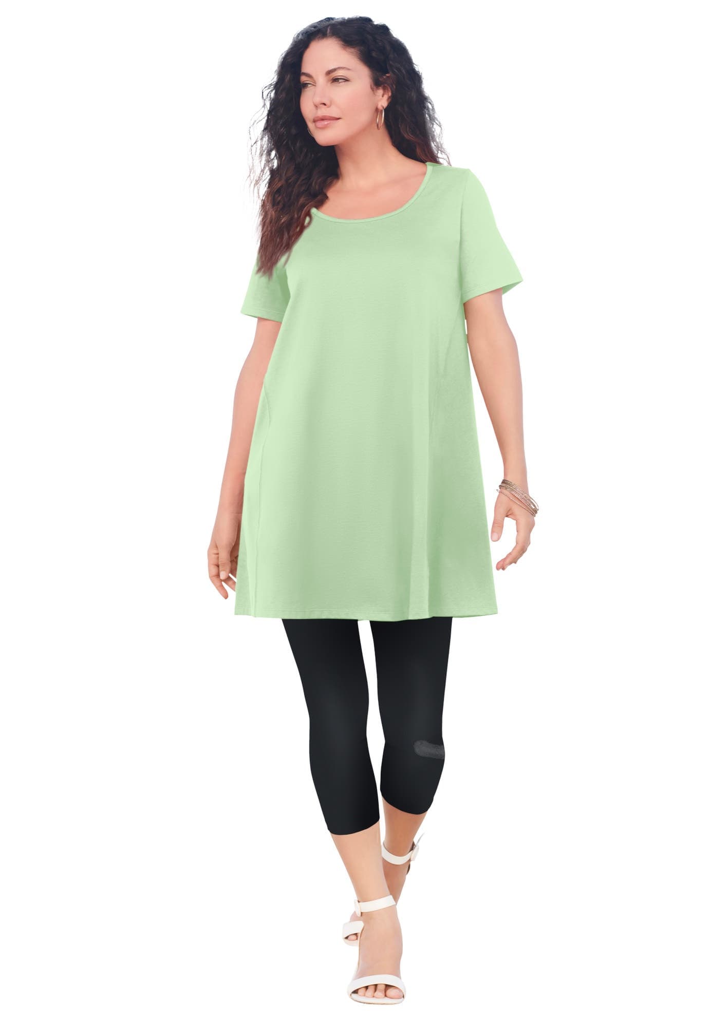 Plus Size Cotton Ultimate Scoopneck Swing Tunic - image 5