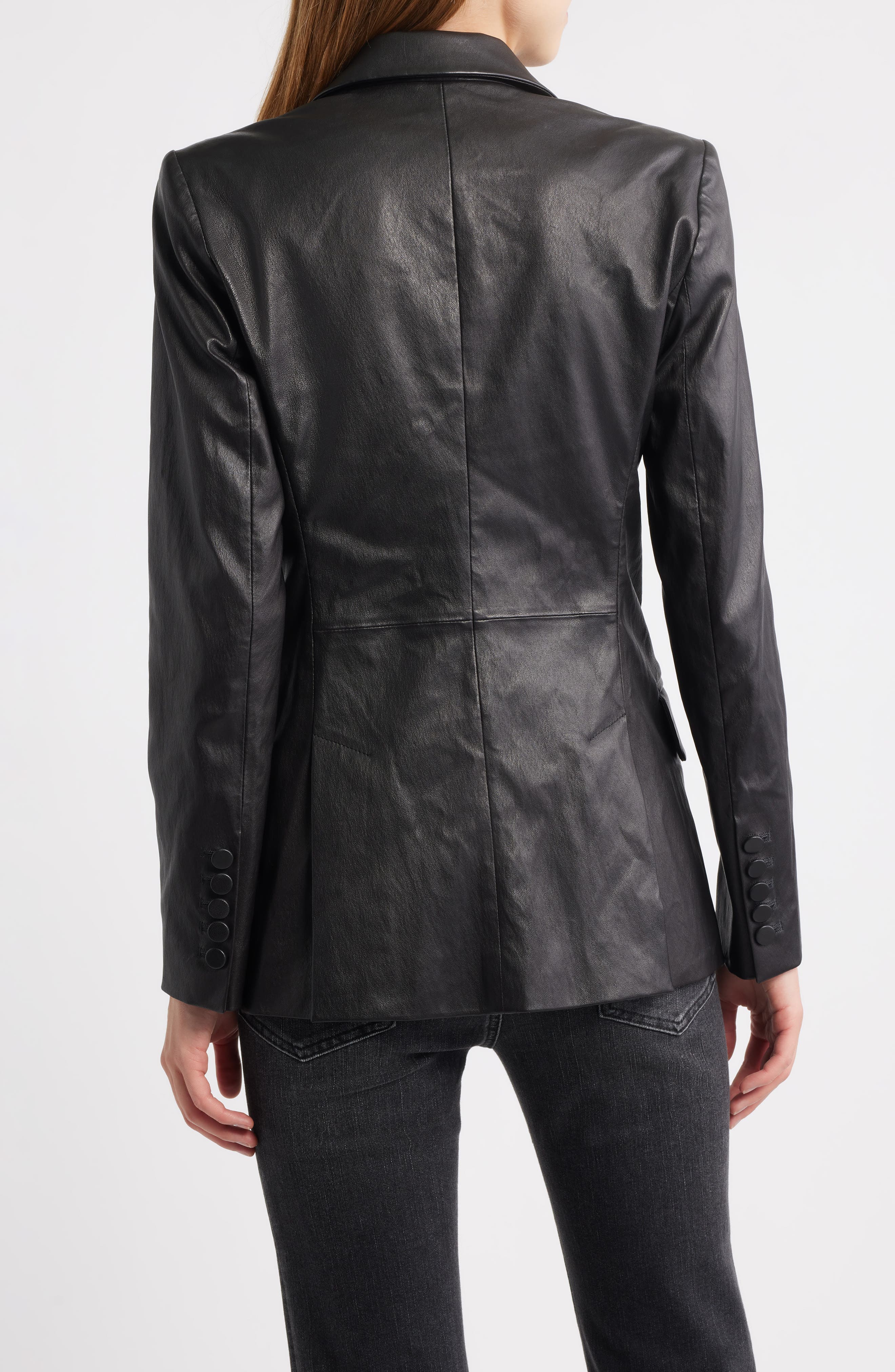 The Peak Lapel Leather Blazer - image 2