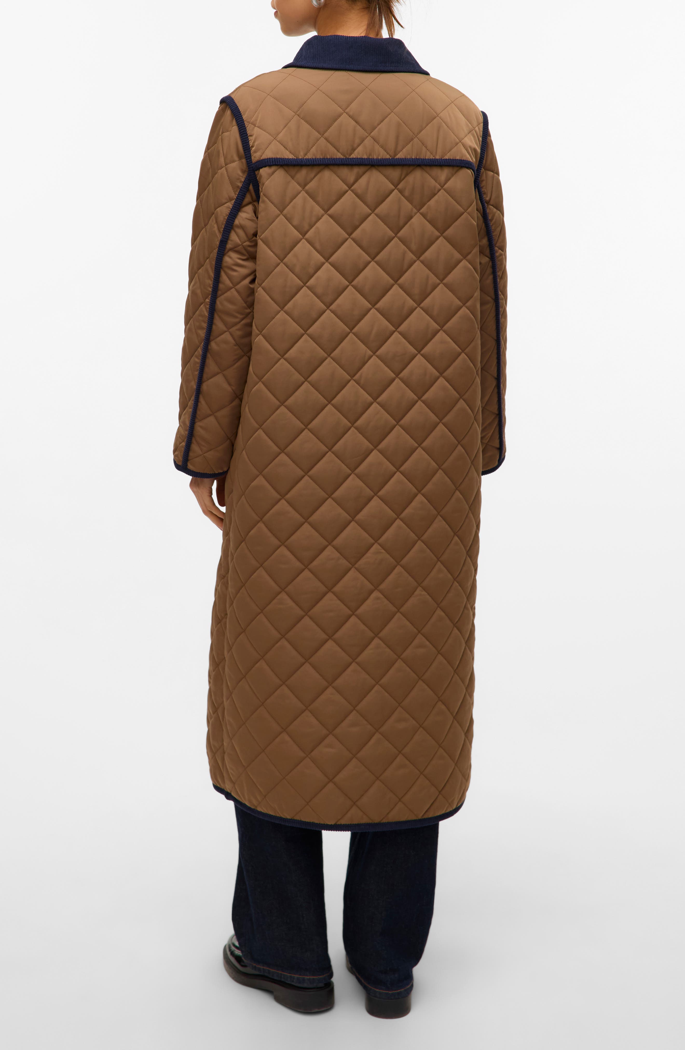 Emily Water Resistant Quilted Long Coat - image 2