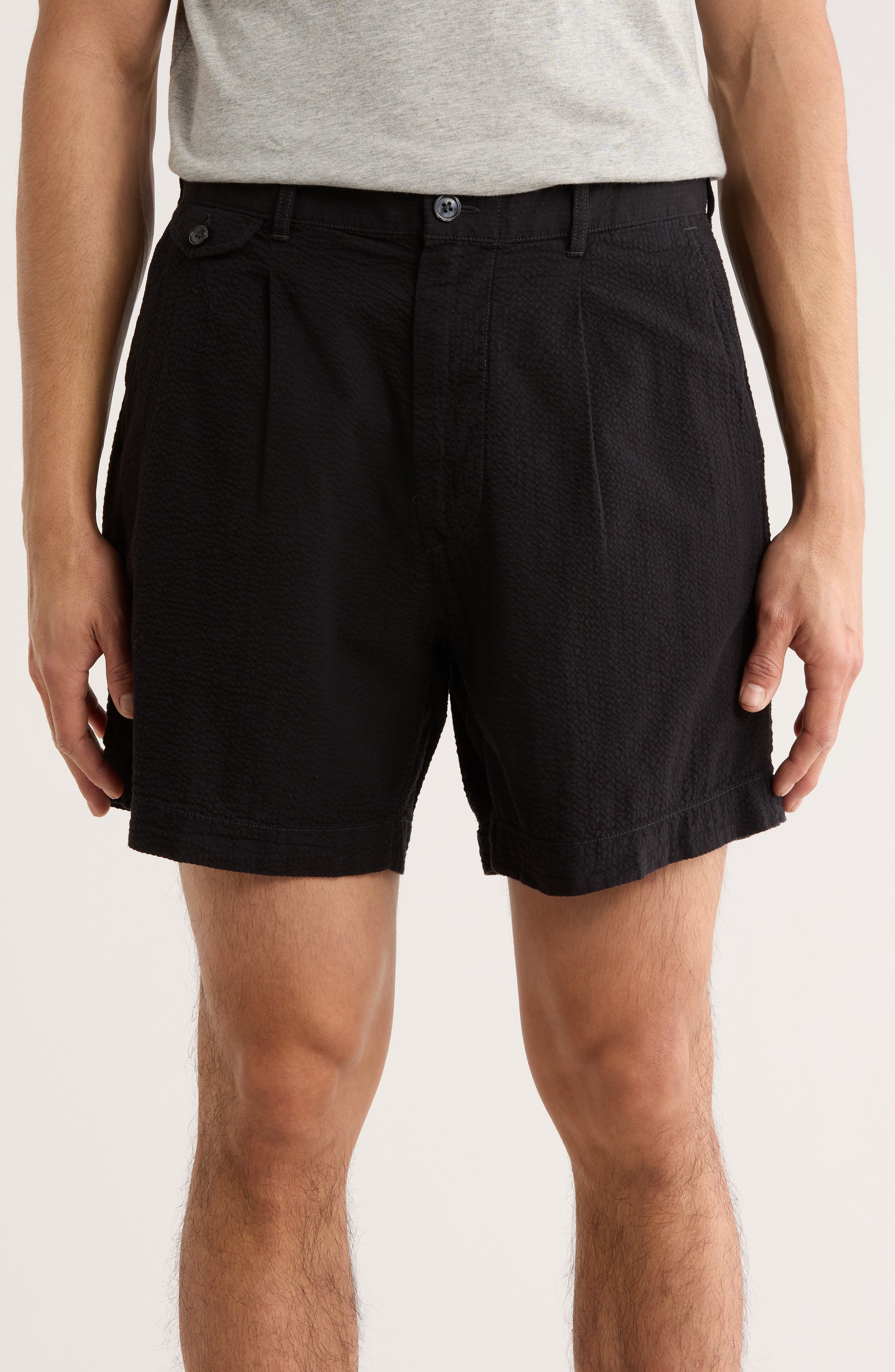 Lightweight Seersucker Cotton Shorts - image 1