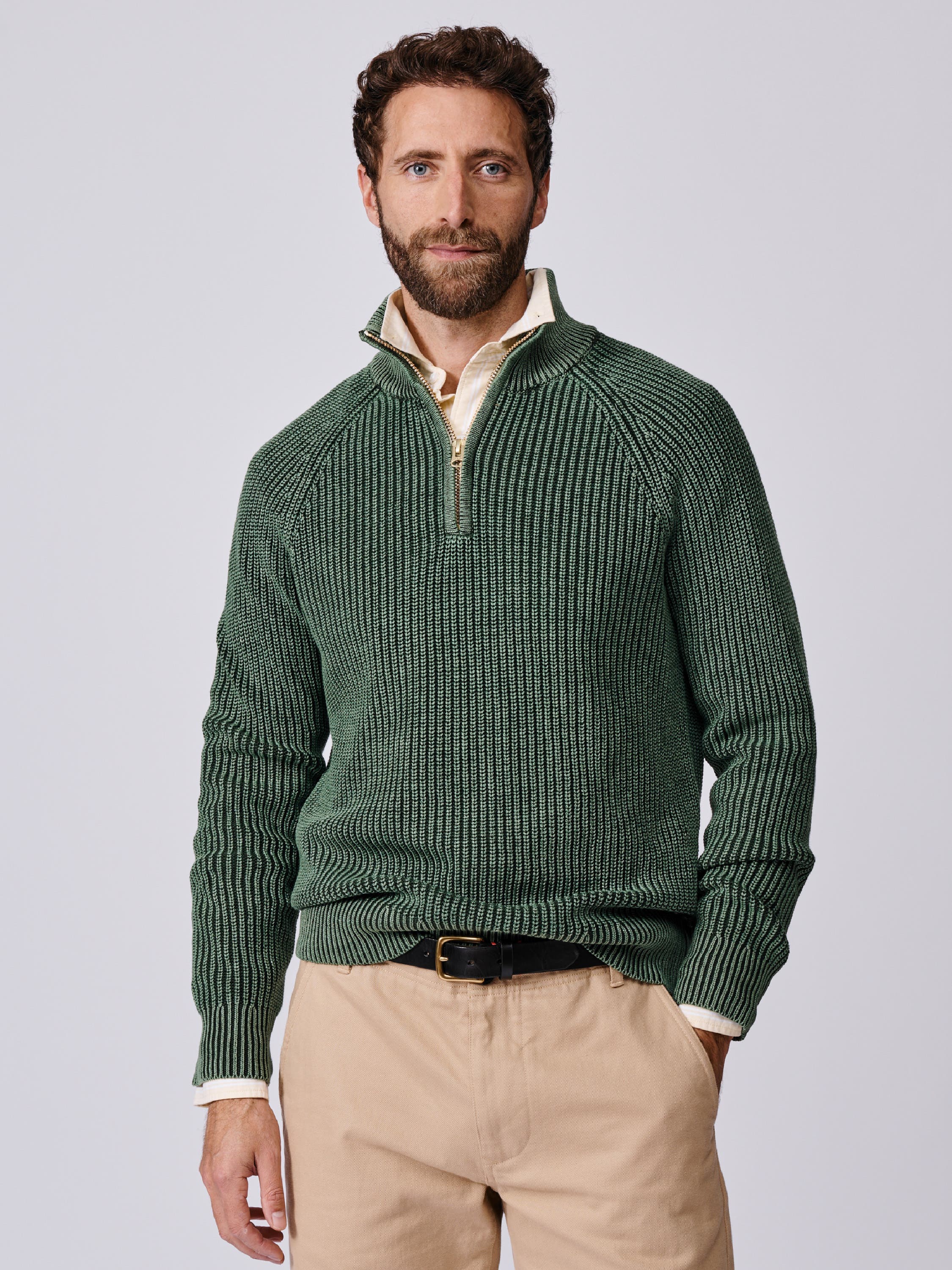 Martin Zip Neck Long Sleeve Jumper - image 1