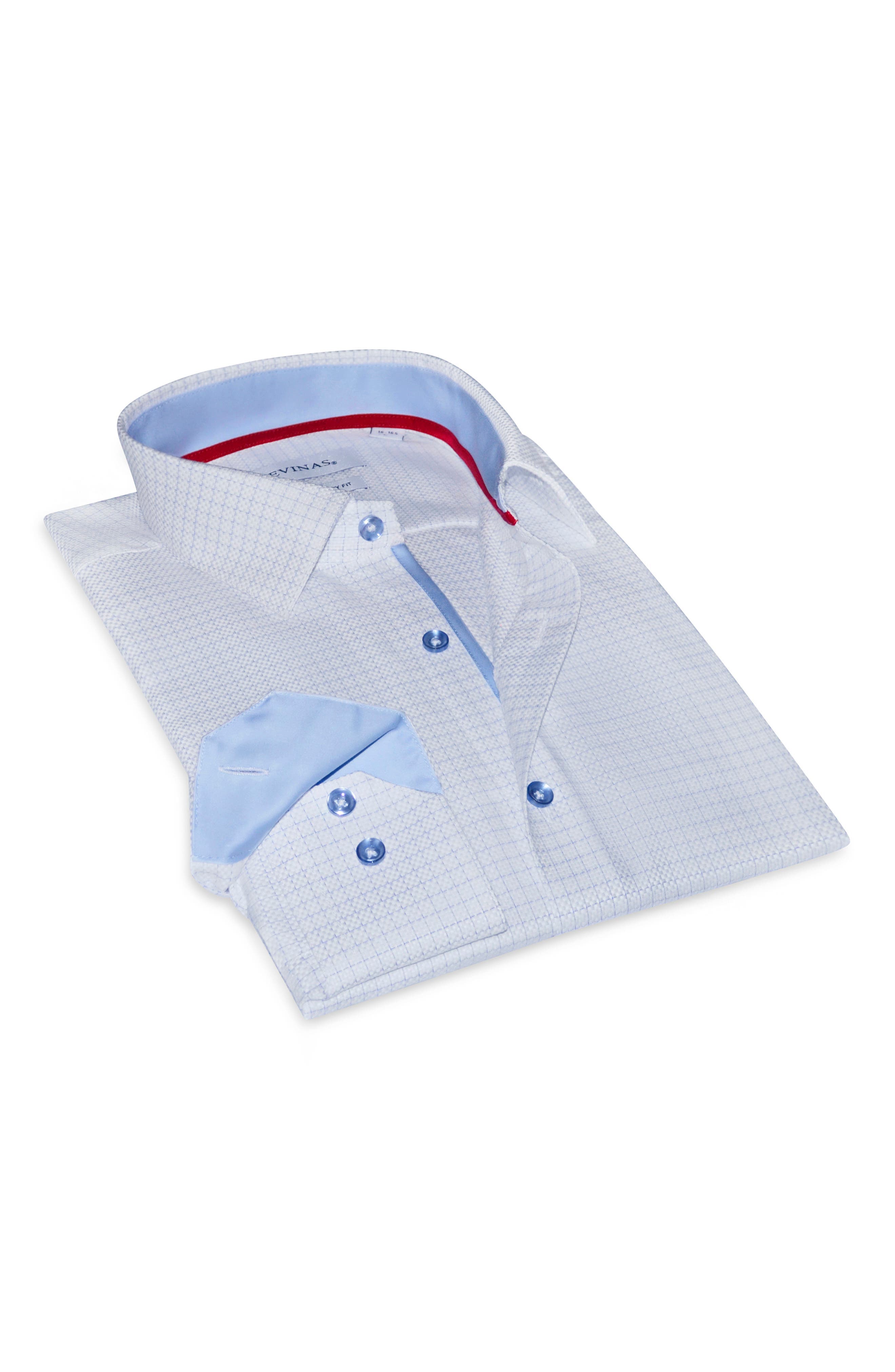 Contemporary Fit Solid Cotton Dress Shirt