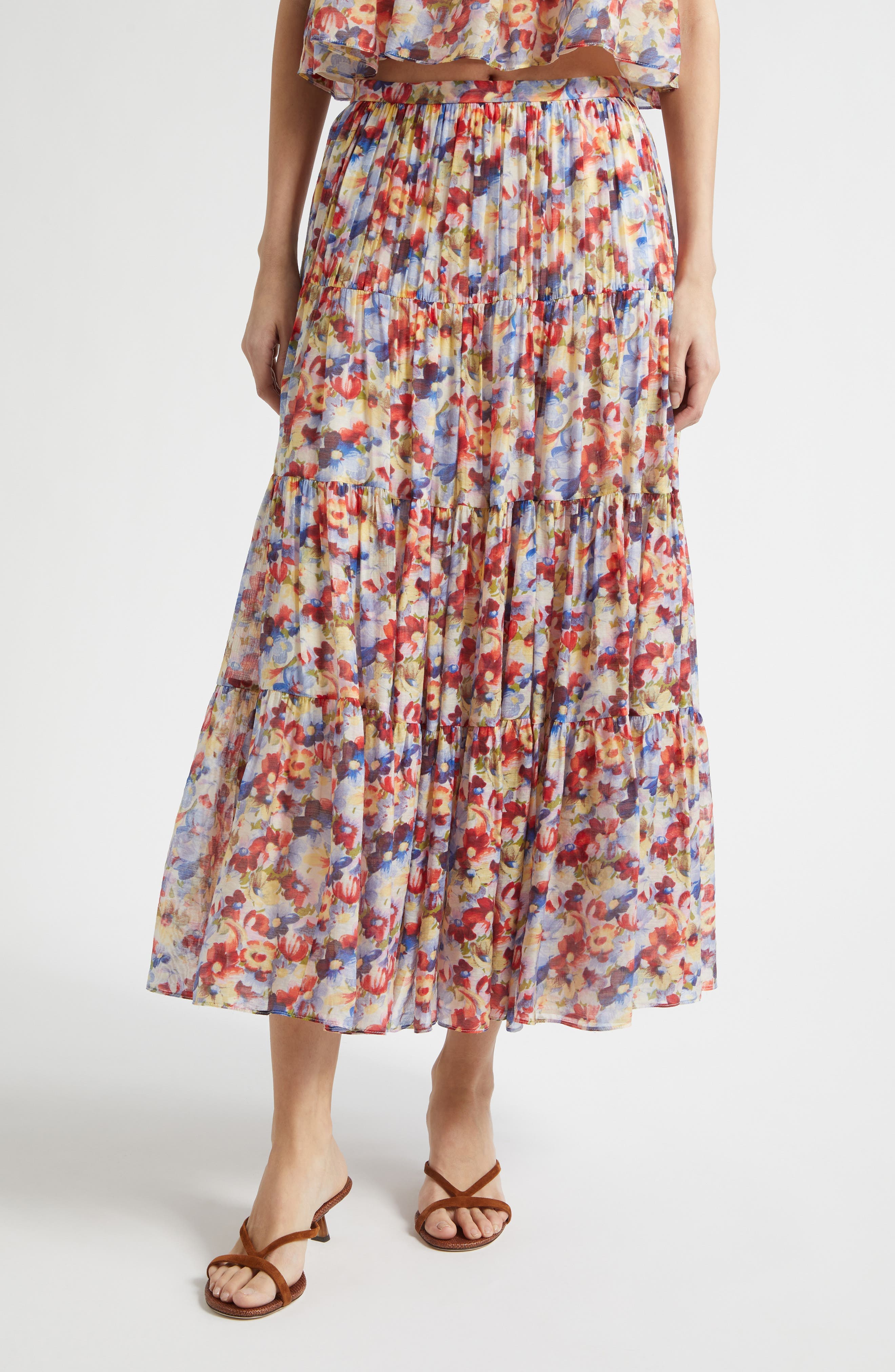 Harper Wildflower Tiered Maxi Skirt - image 1
