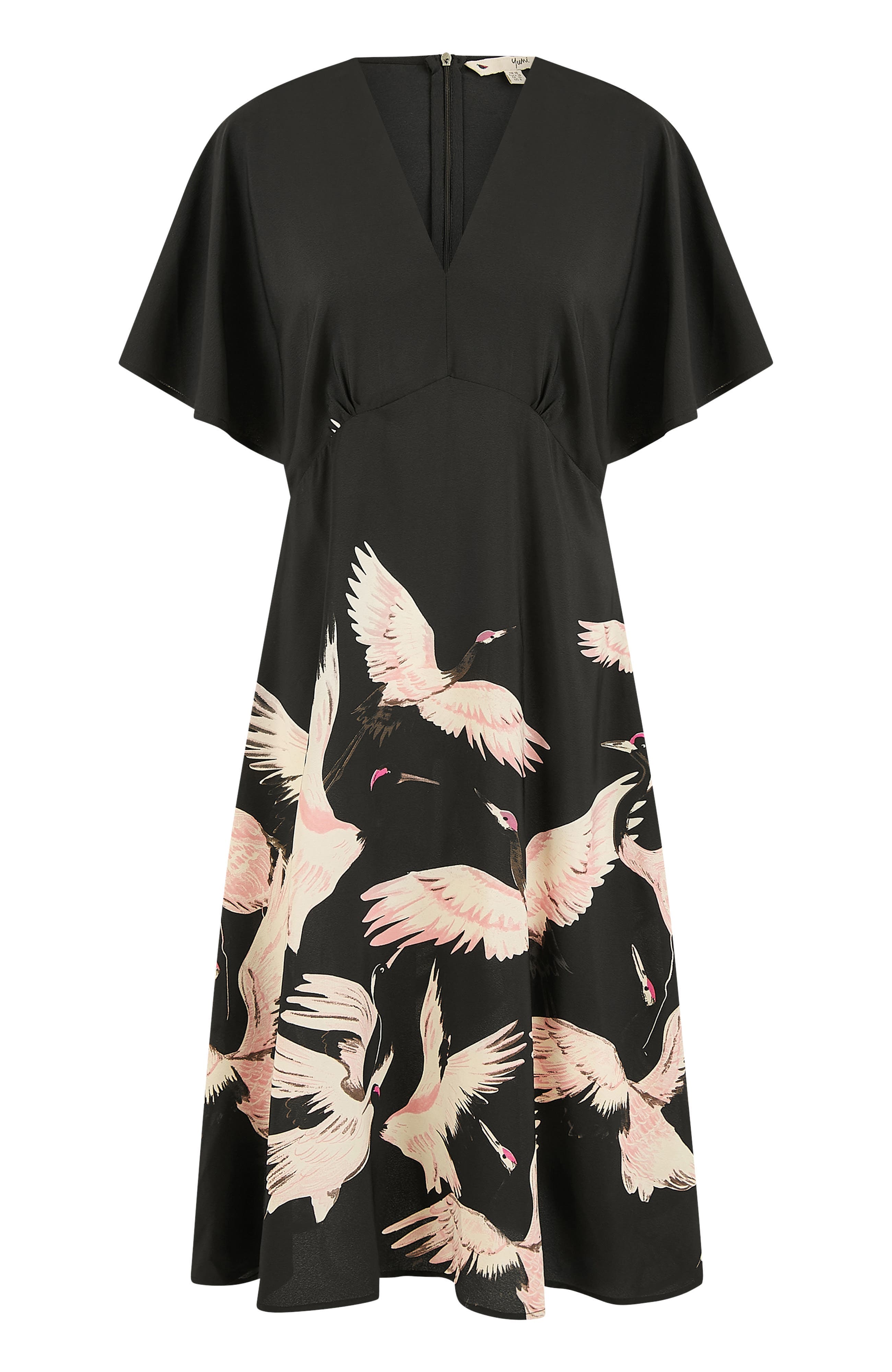 Crane Print Dress - image 2