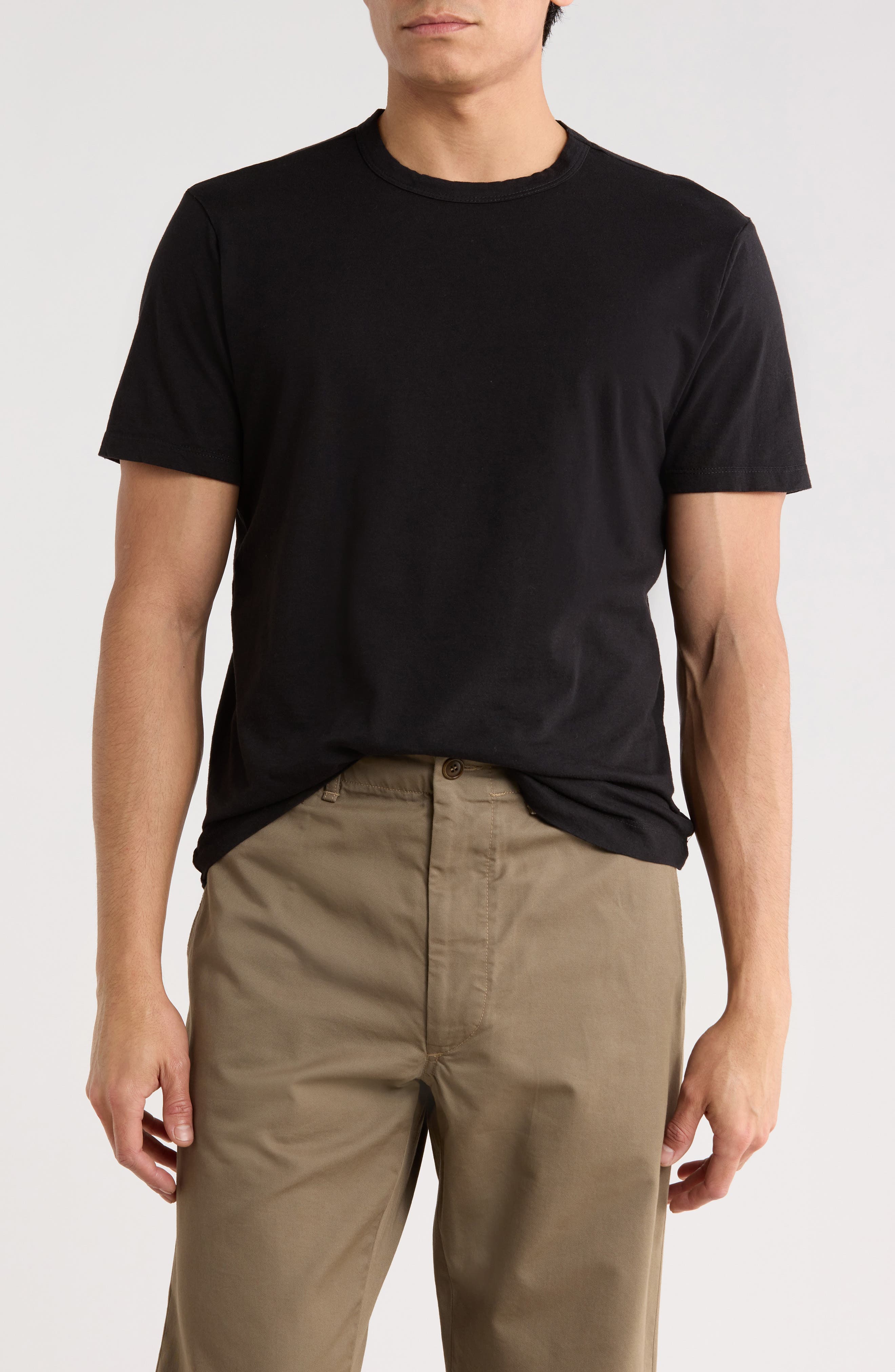 Pima Cotton Curved Hem T-Shirt - image 1