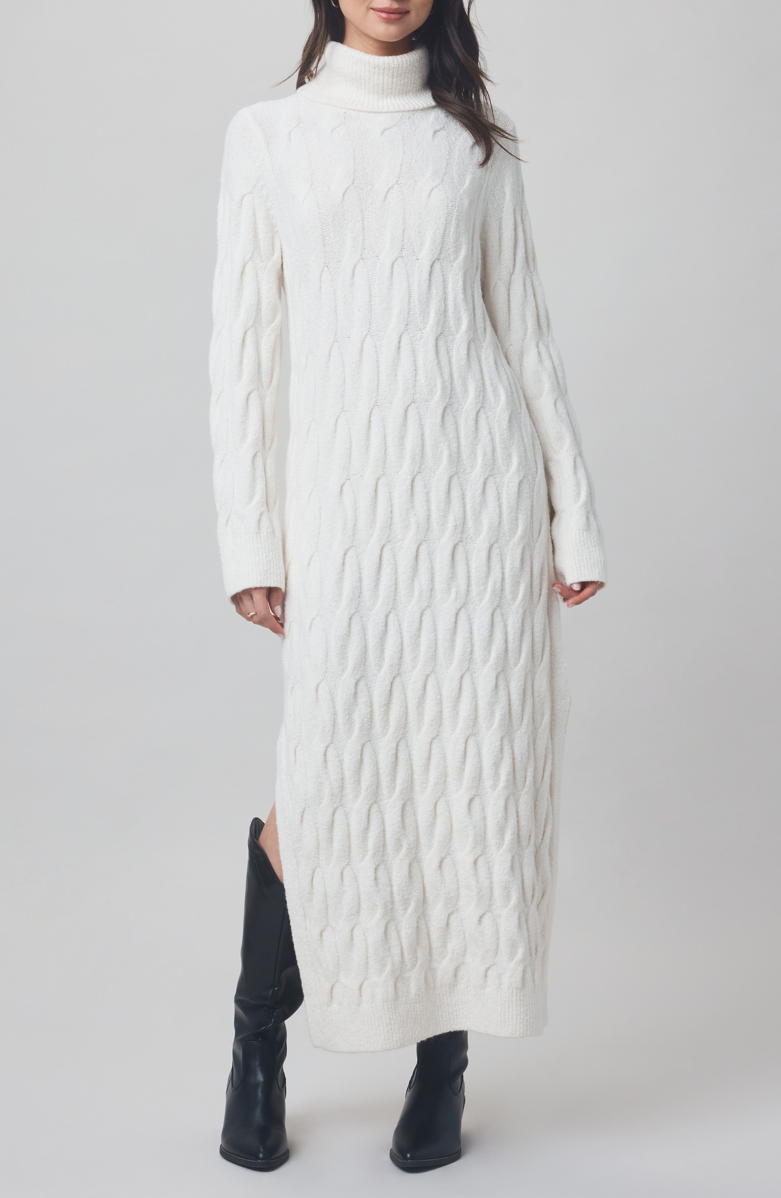 x @cellajaneblog Cable Knit Sweater Dress - image 1