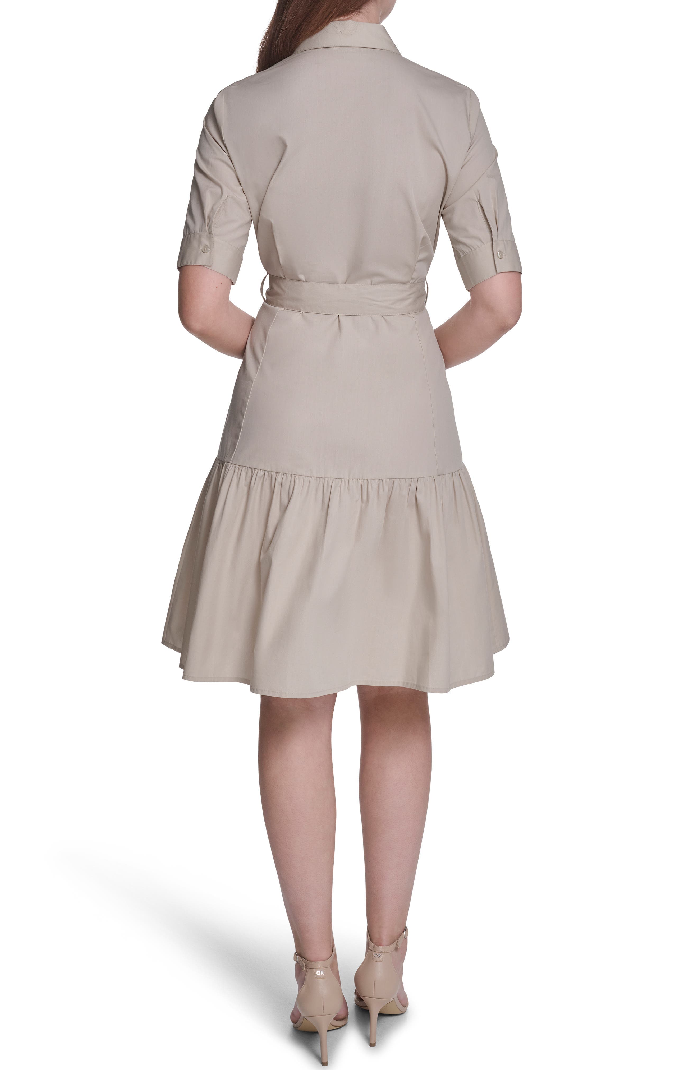 Short Sleeve Cotton Shirtdress - image 4