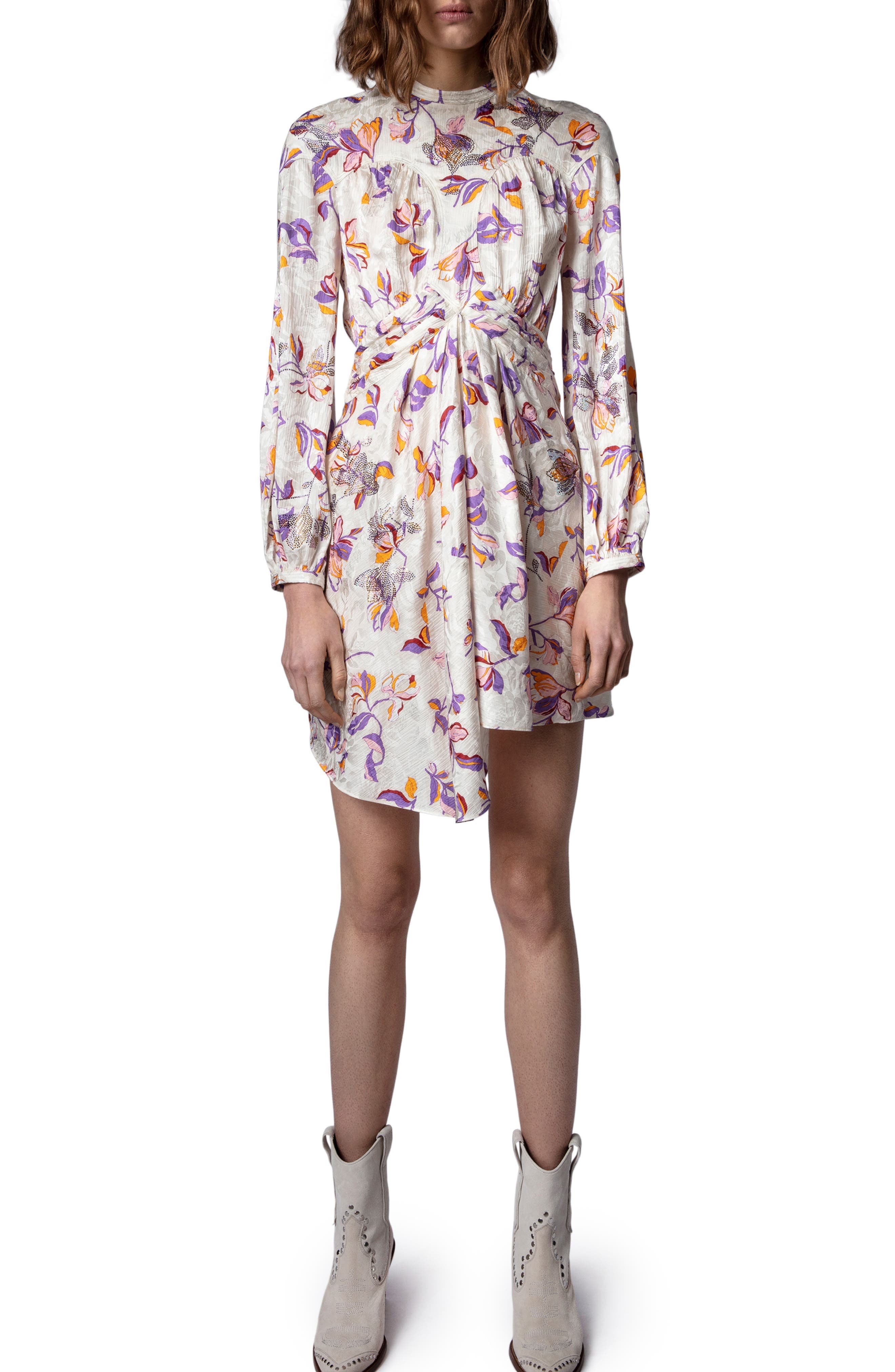 Rivage Floral Print Long Sleeve Dress - image 1