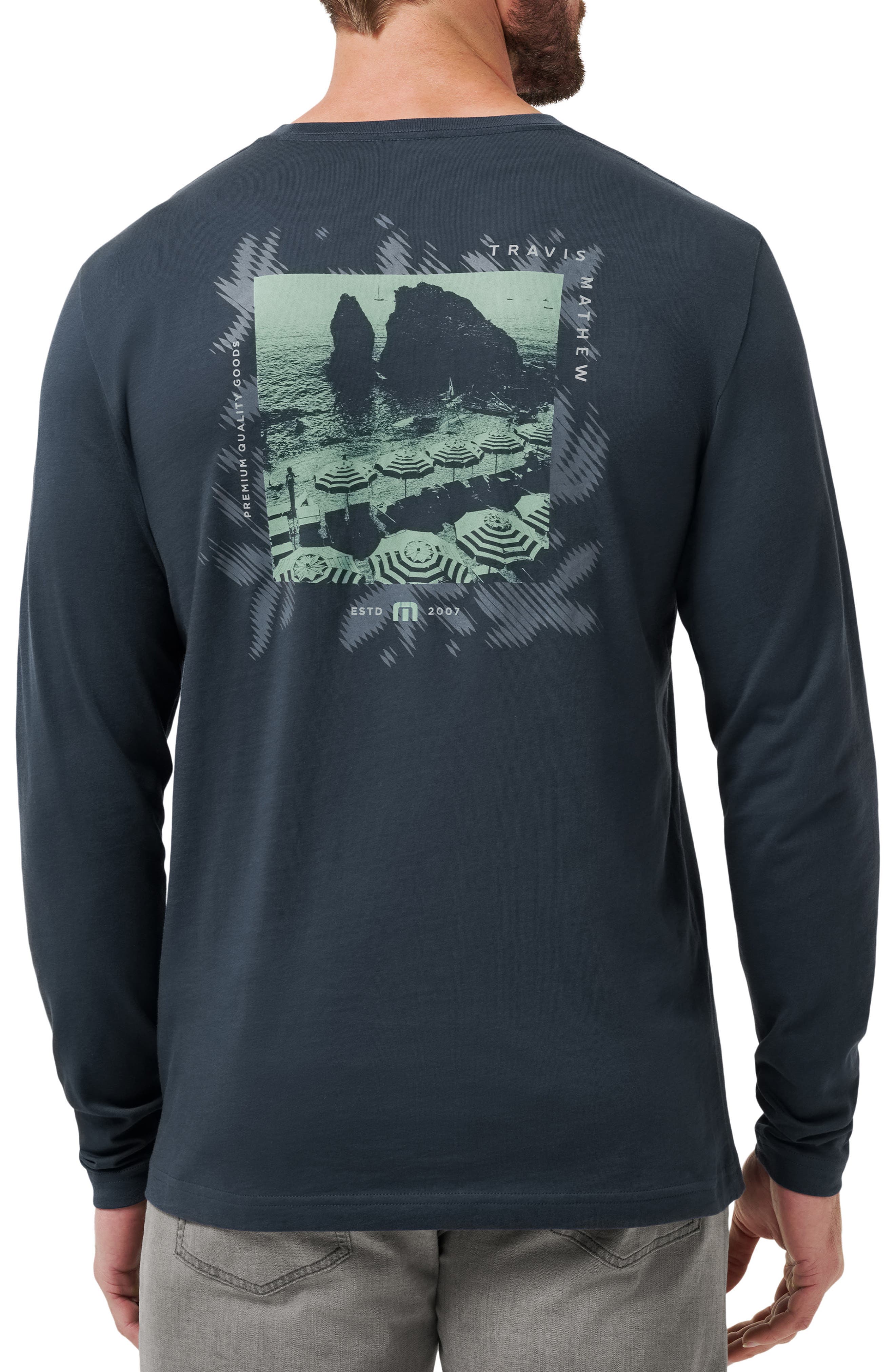 Favorite Place Long Sleeve Cotton Graphic Pocket T-Shirt - image 2