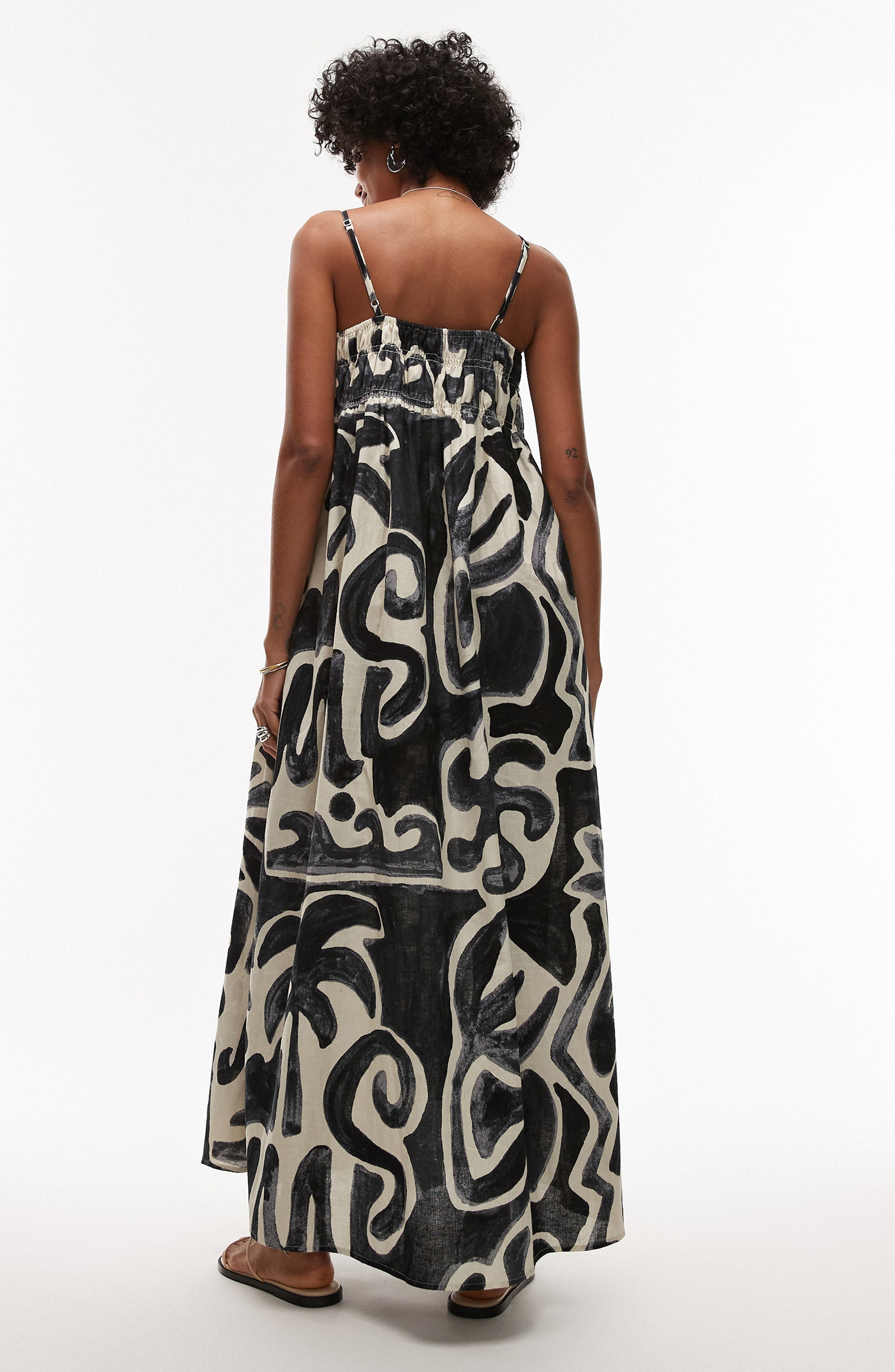 Printed Linen Maxi Dress - image 2