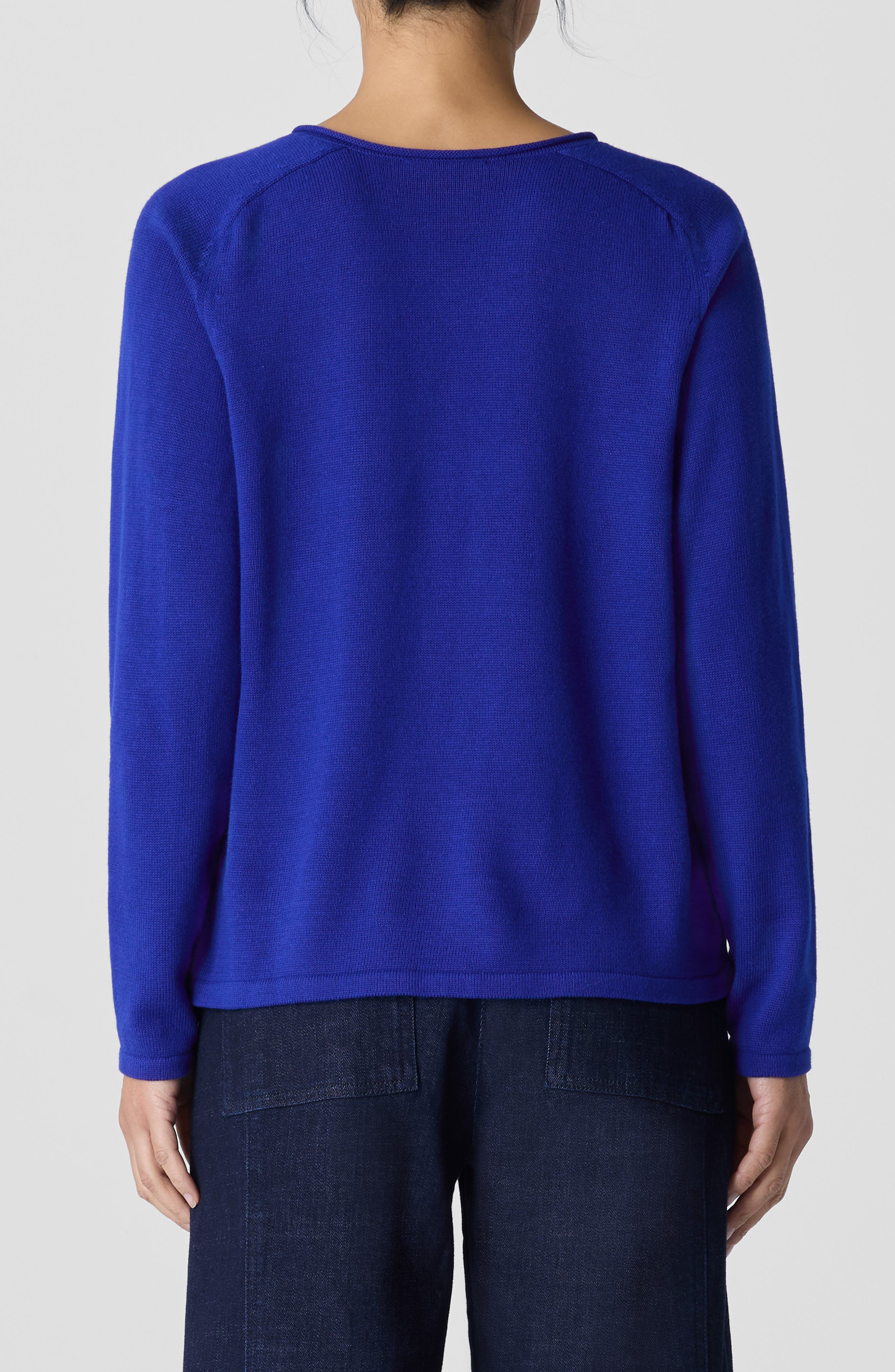 Saddle Stitch Organic Cotton Blend Sweater - image 2