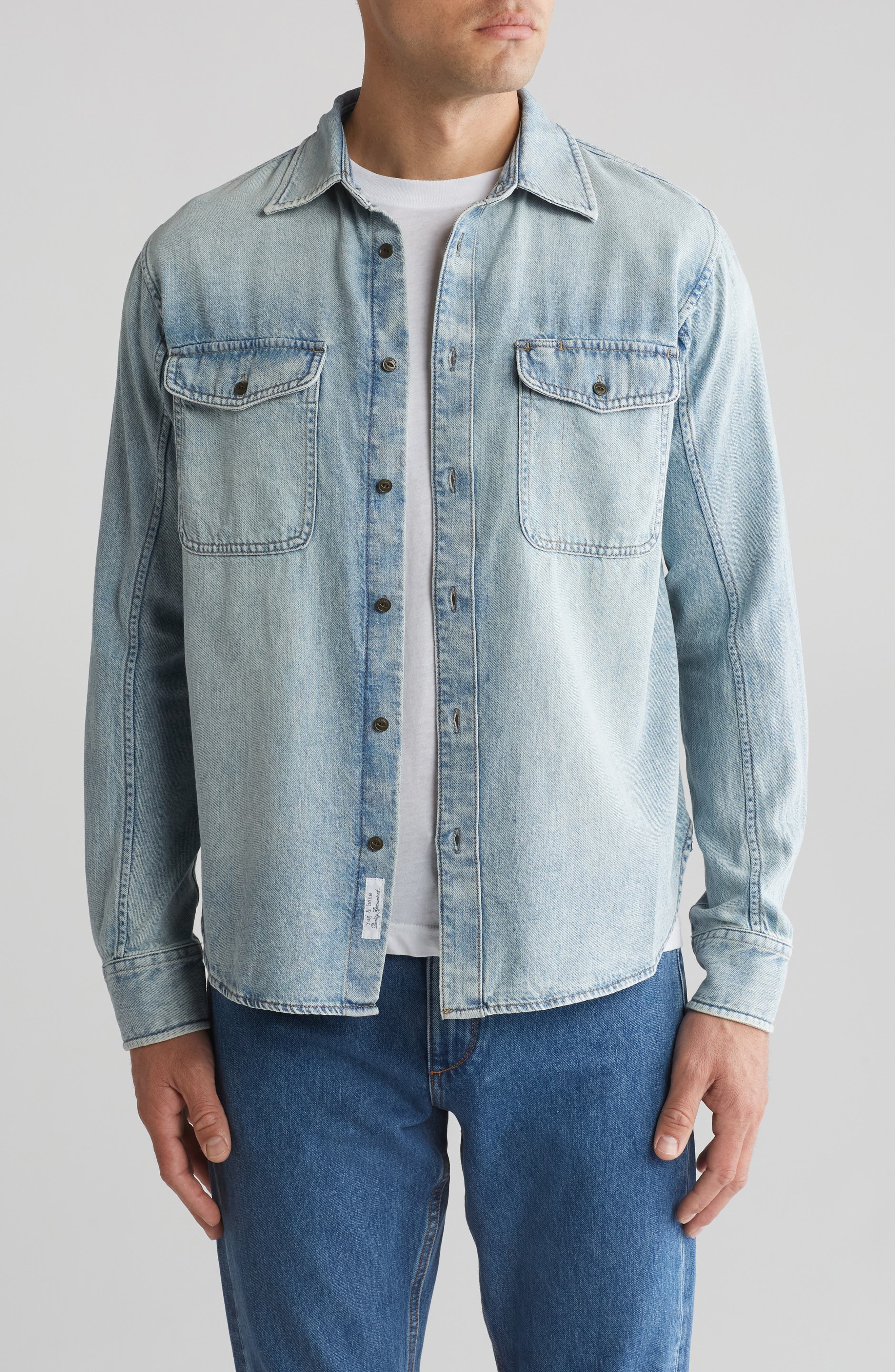Denim Button-Up Shirt Jacket - image 1