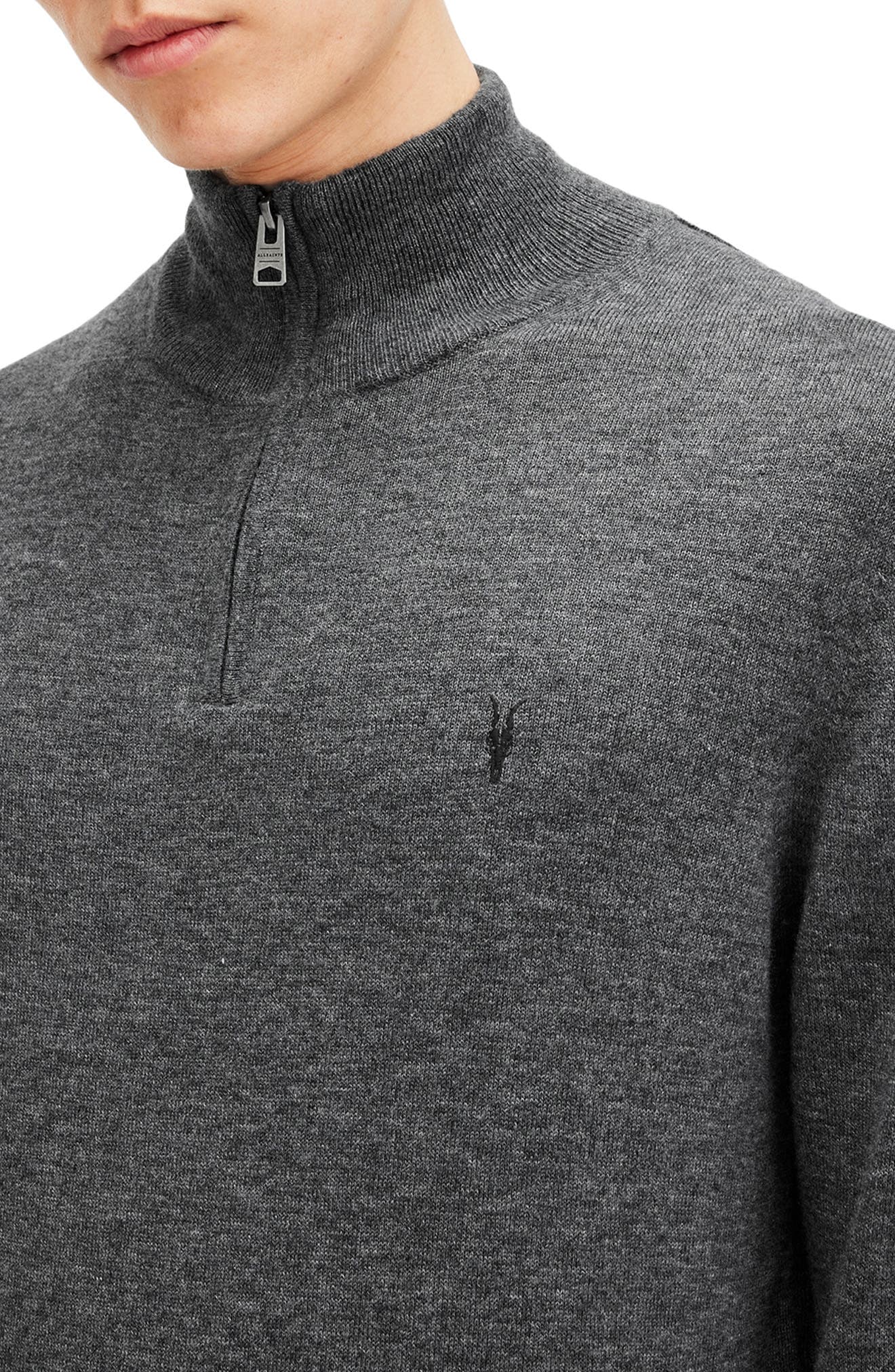 Kilburn Funnel Neck Wool Blend Quarter Zip Sweater - image 2