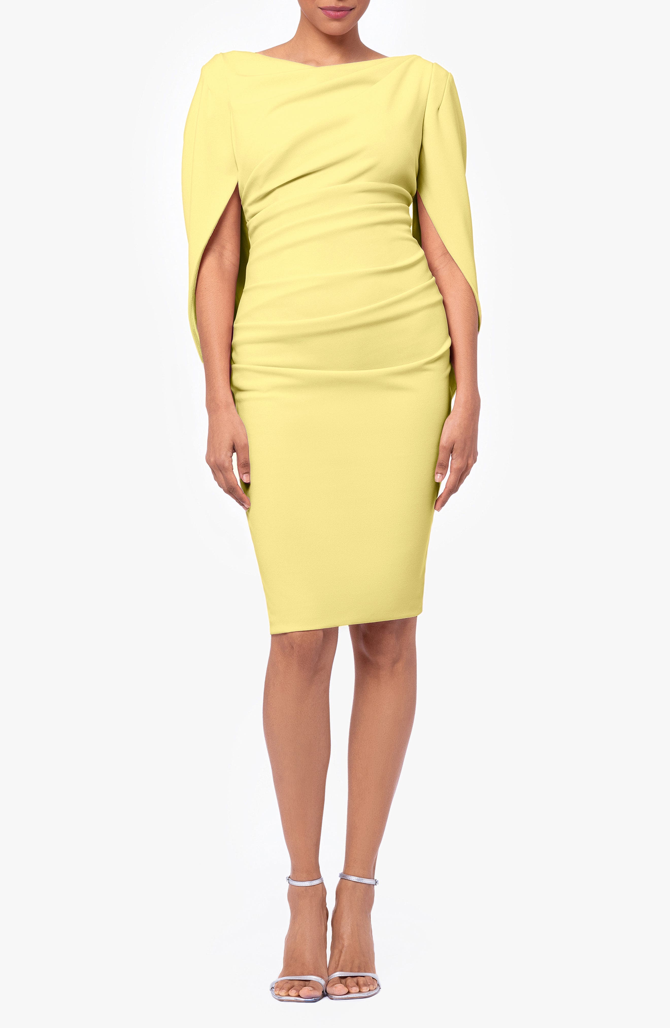 Drape Back Scuba Crepe Cocktail Dress - image 1