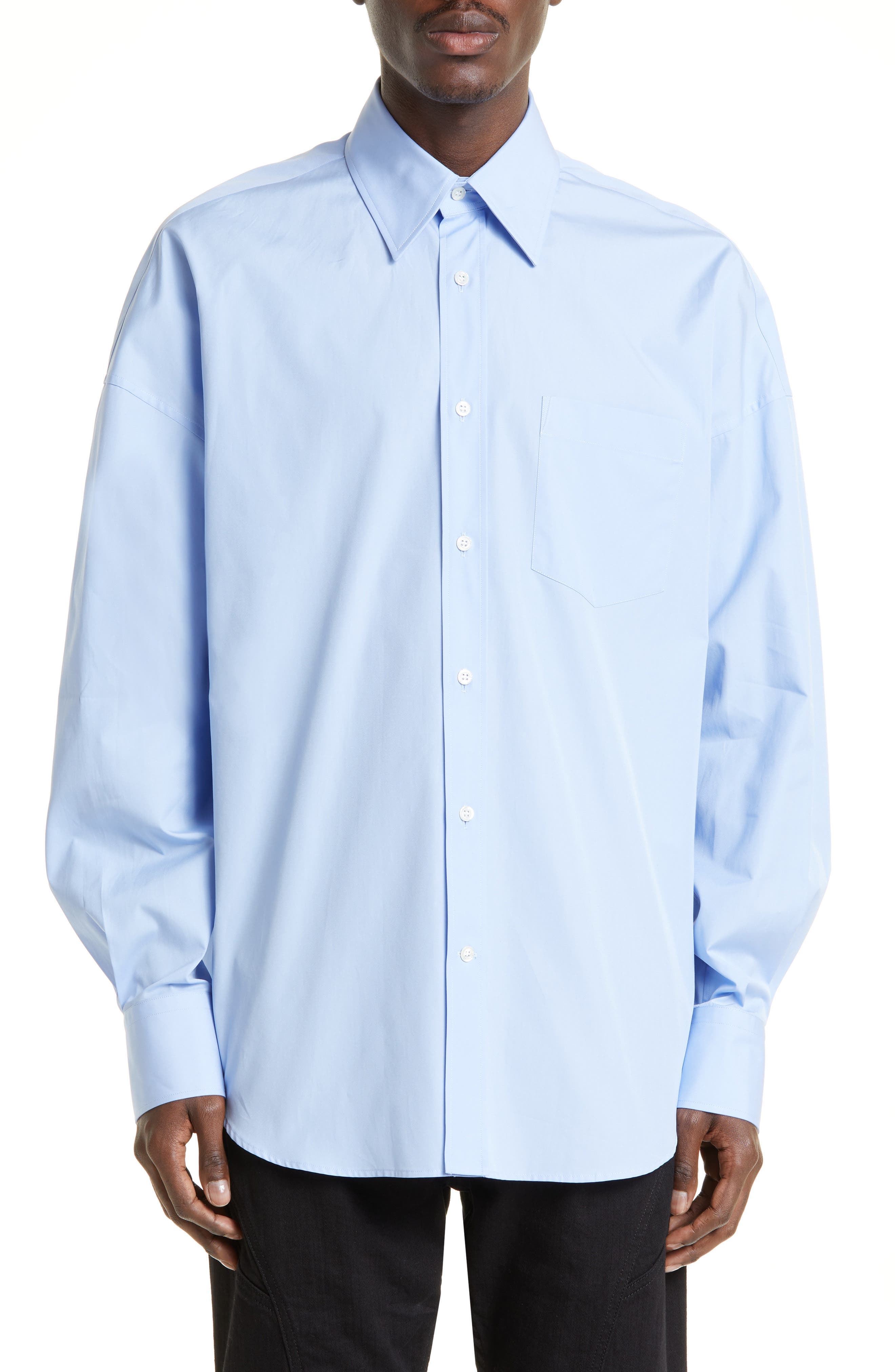 Oversize Cotton Button-Up Shirt - image 1
