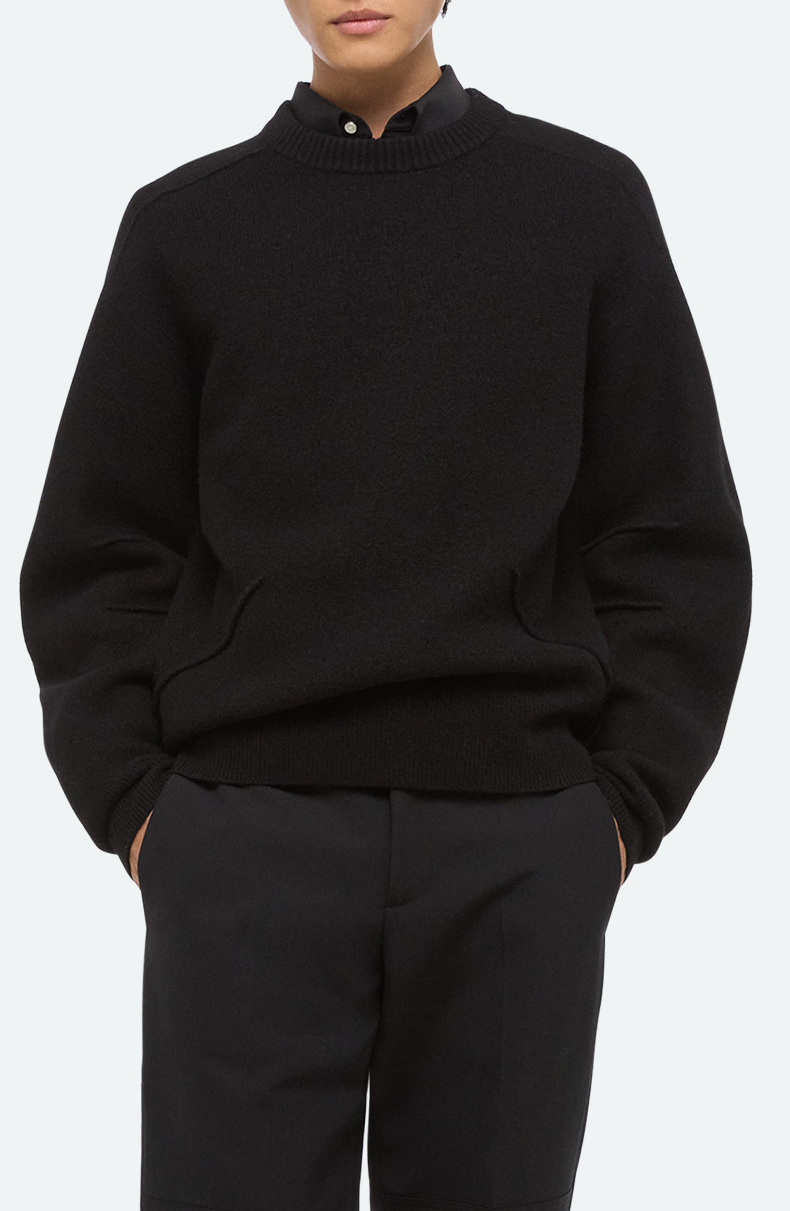 Boiled Merino Wool Crewneck Sweater - image 1