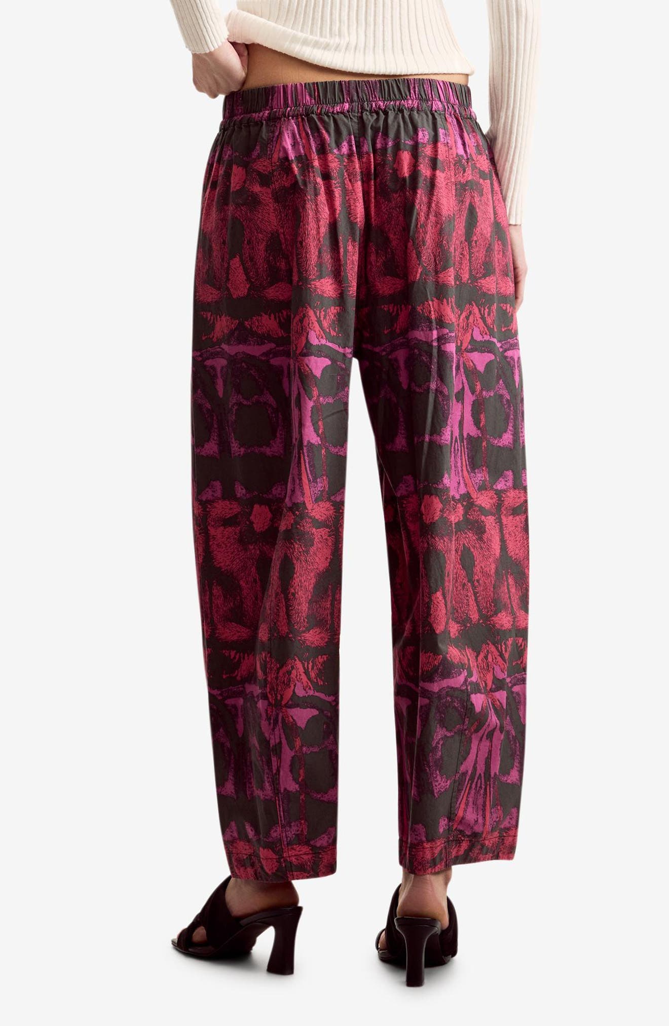 Abstract Print Wide Leg Pants - image 2