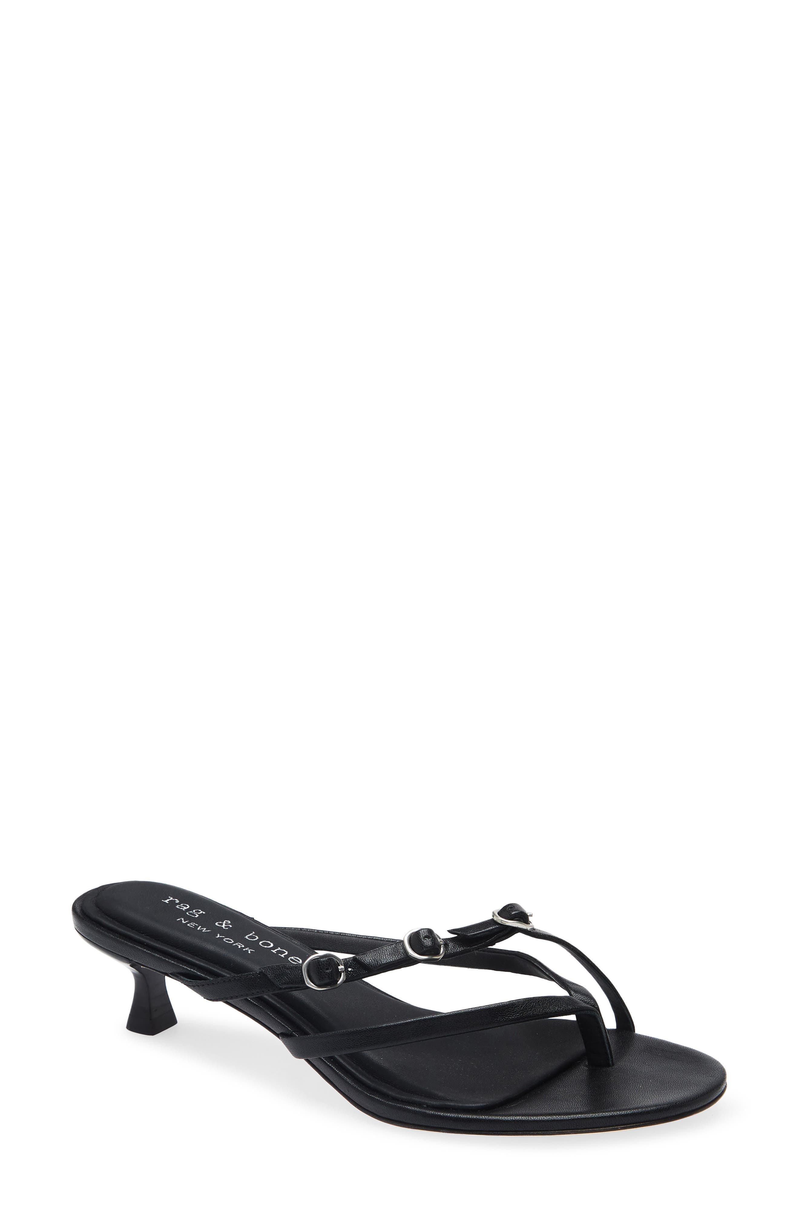 Sammie Buckle Kitten Heel Slide Sandal - image 1