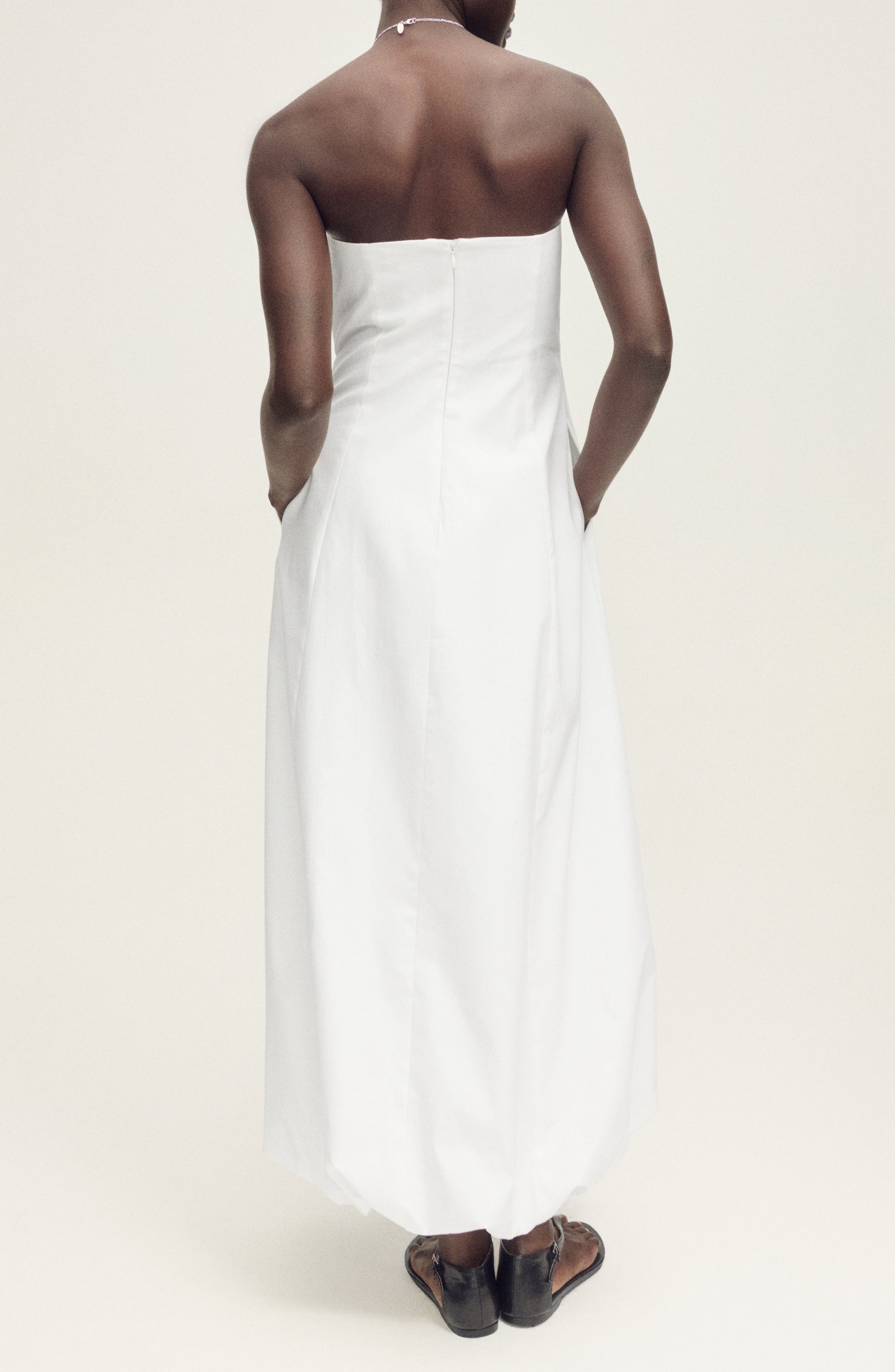 Strapless Puff Maxi Dress - image 2