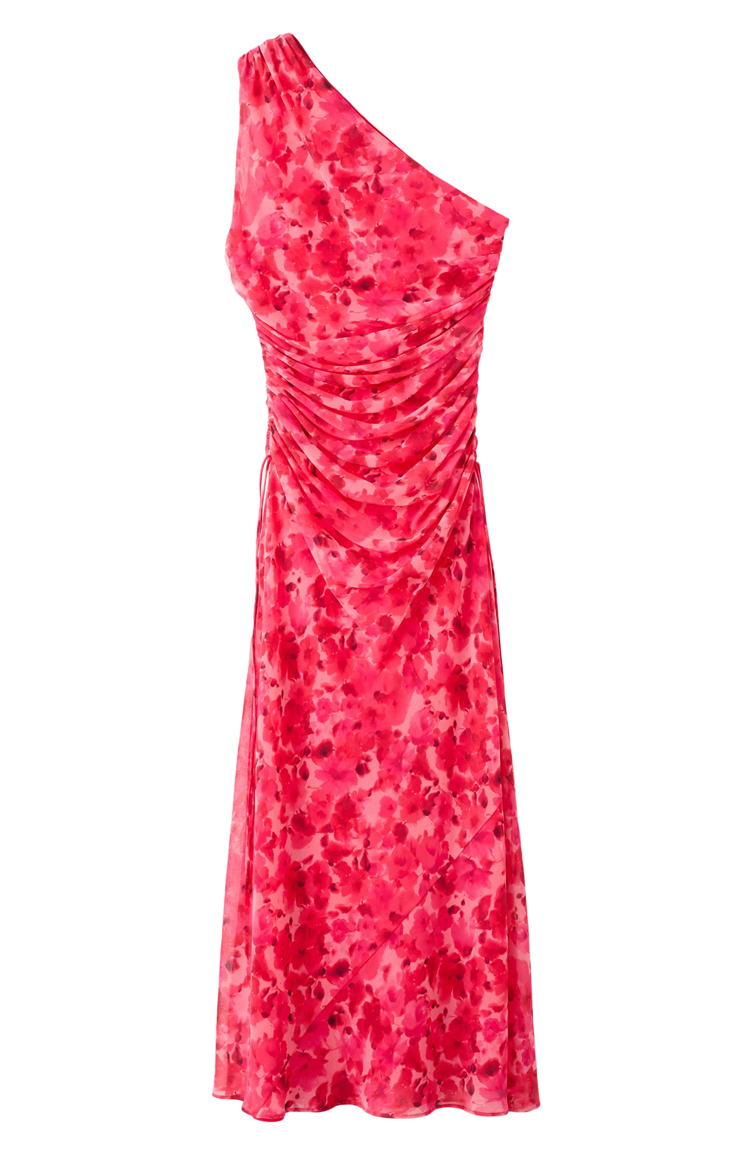 Floral Print Asymmetric Dress - image 1