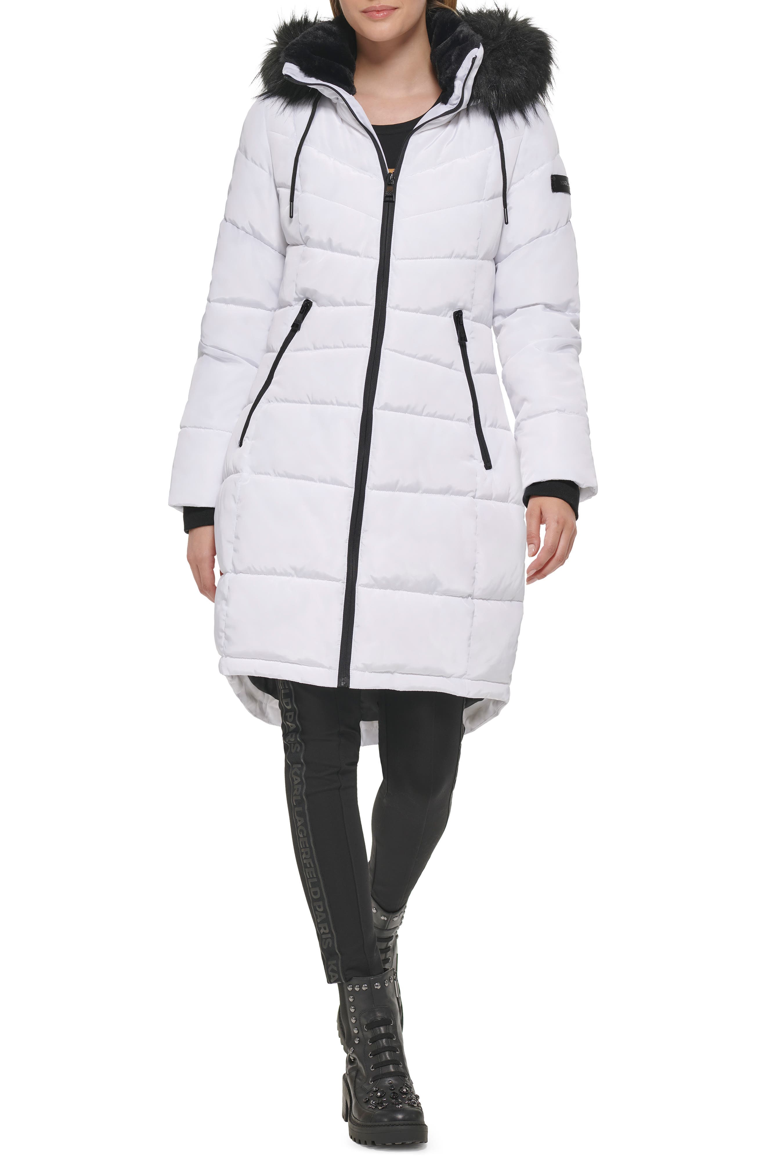 Apres Ski Faux Fur Trim Hooded Puffer Jacket - image 1