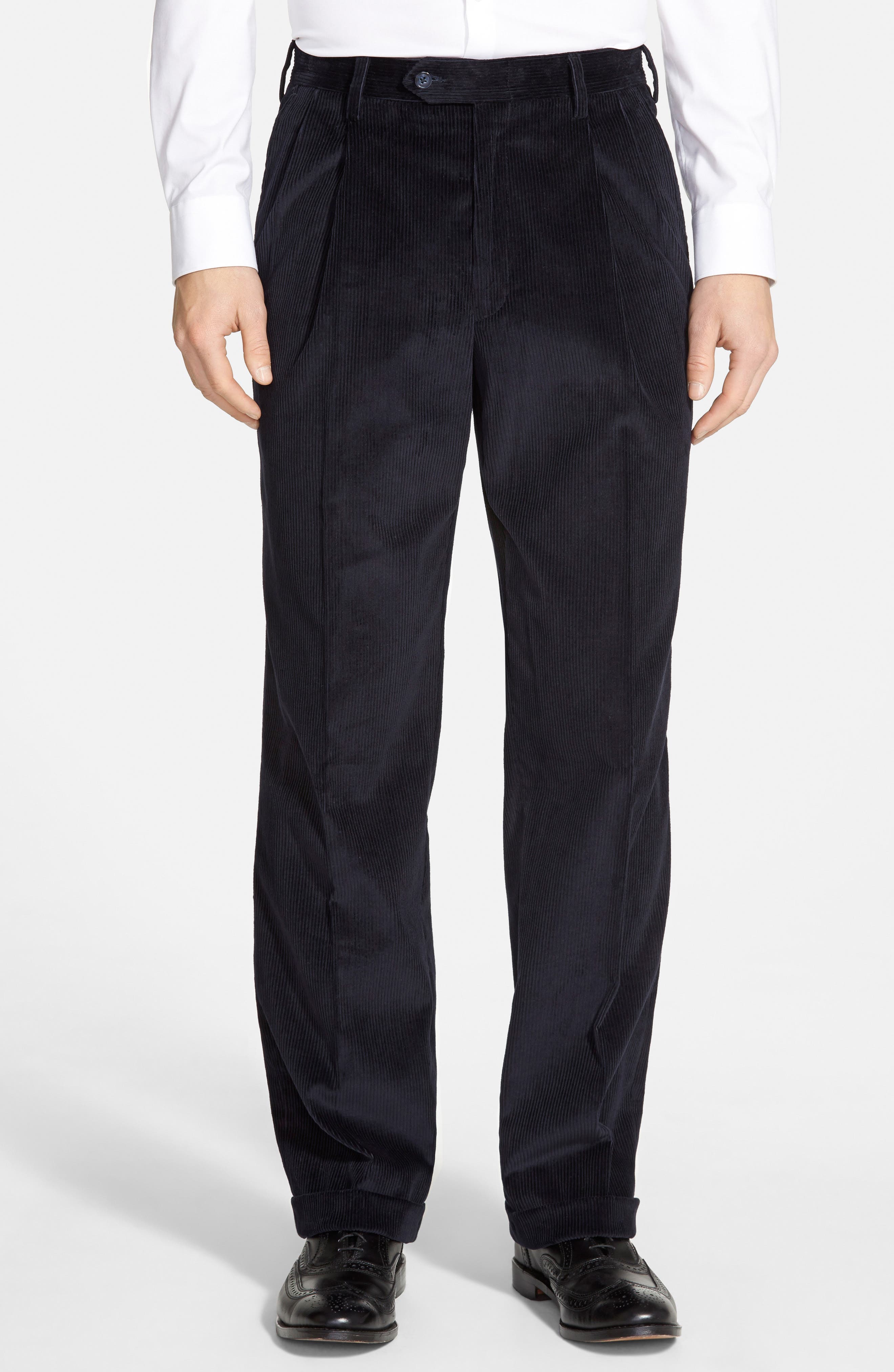 Italian 8-Wale Luxury Corduroy Pleated Trousers