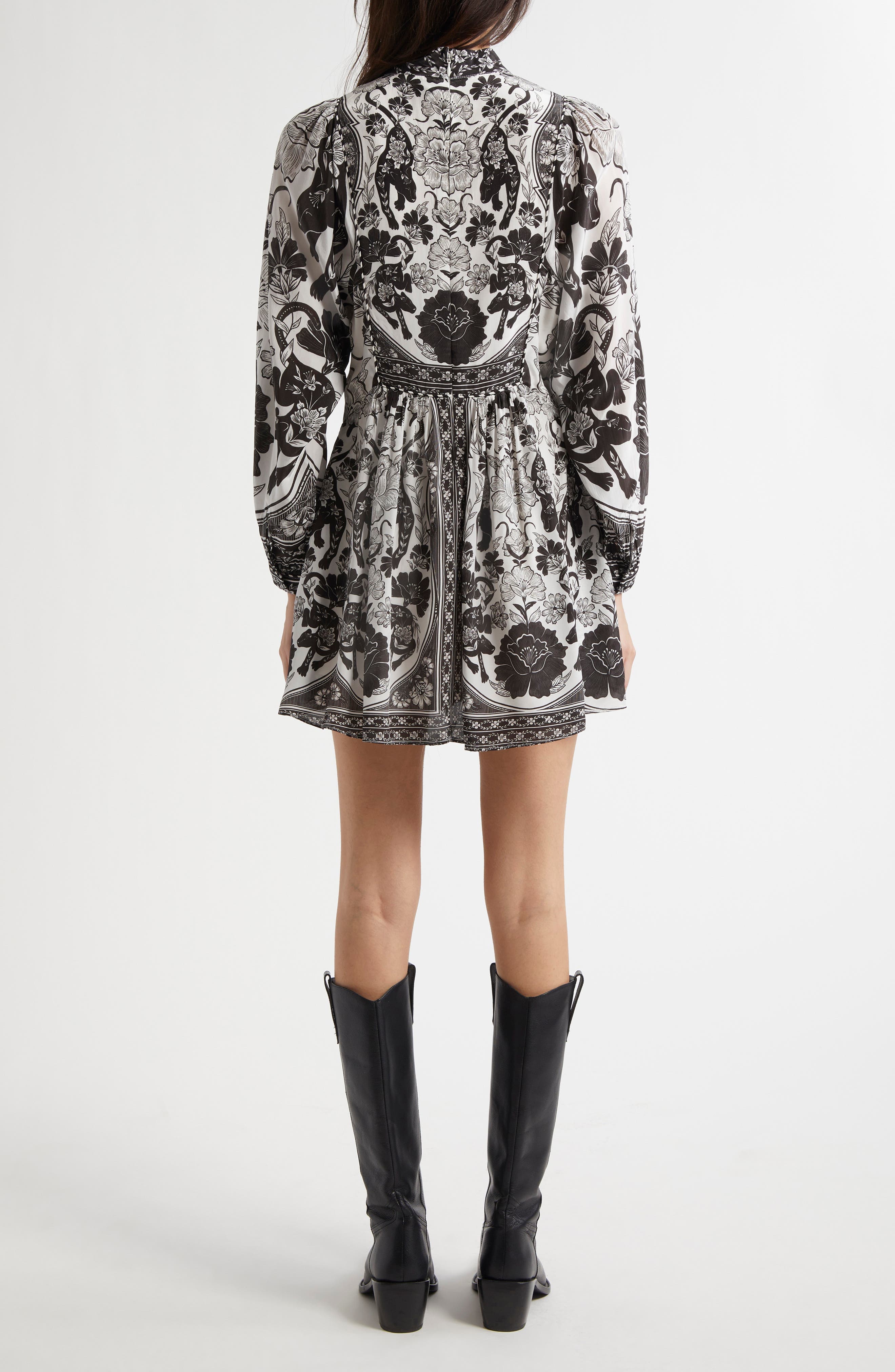 Flower Leopards Long Sleeve Dress - image 2
