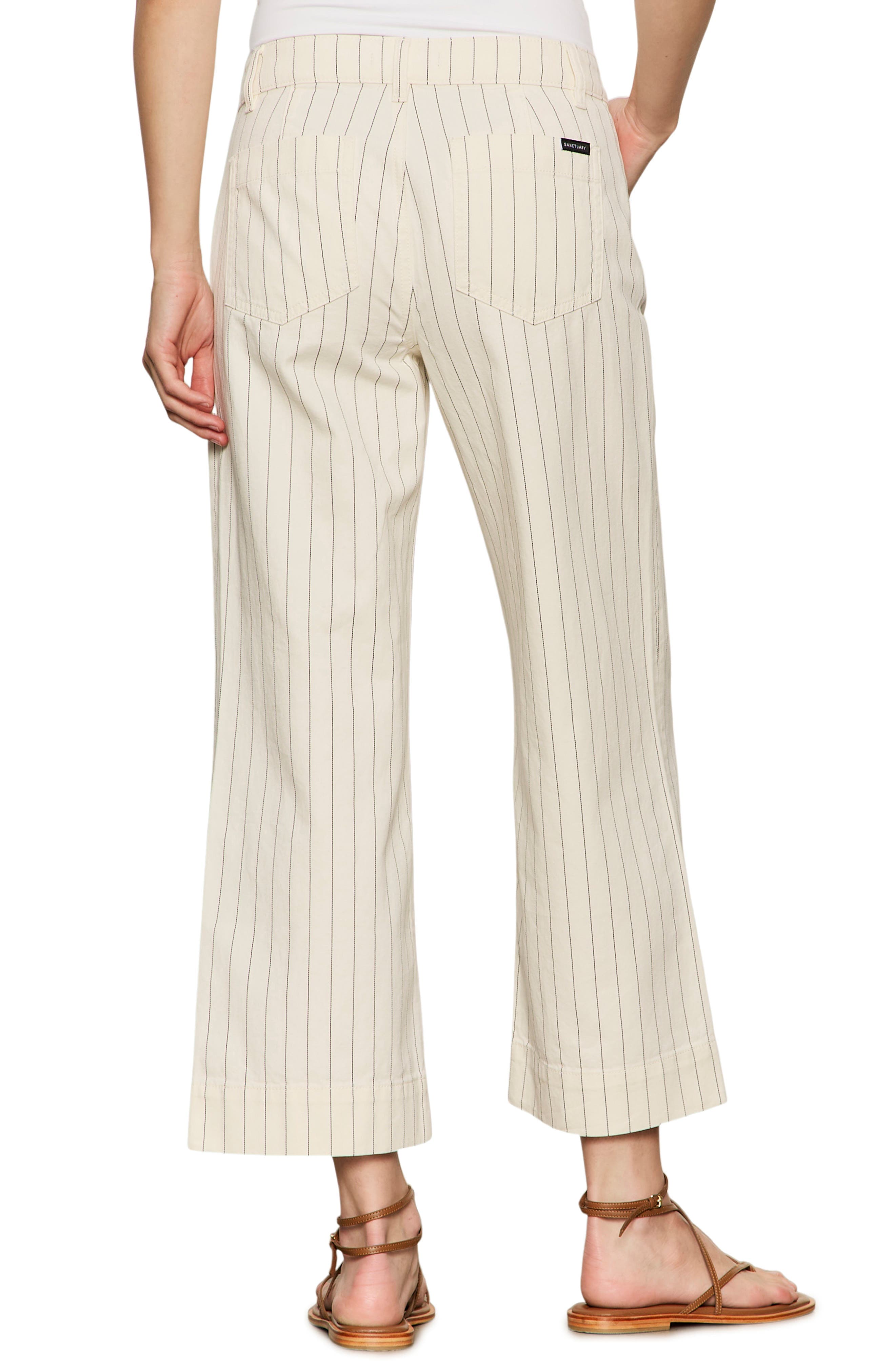 The Marine Stripe Crop Wide Leg Jeans - image 2