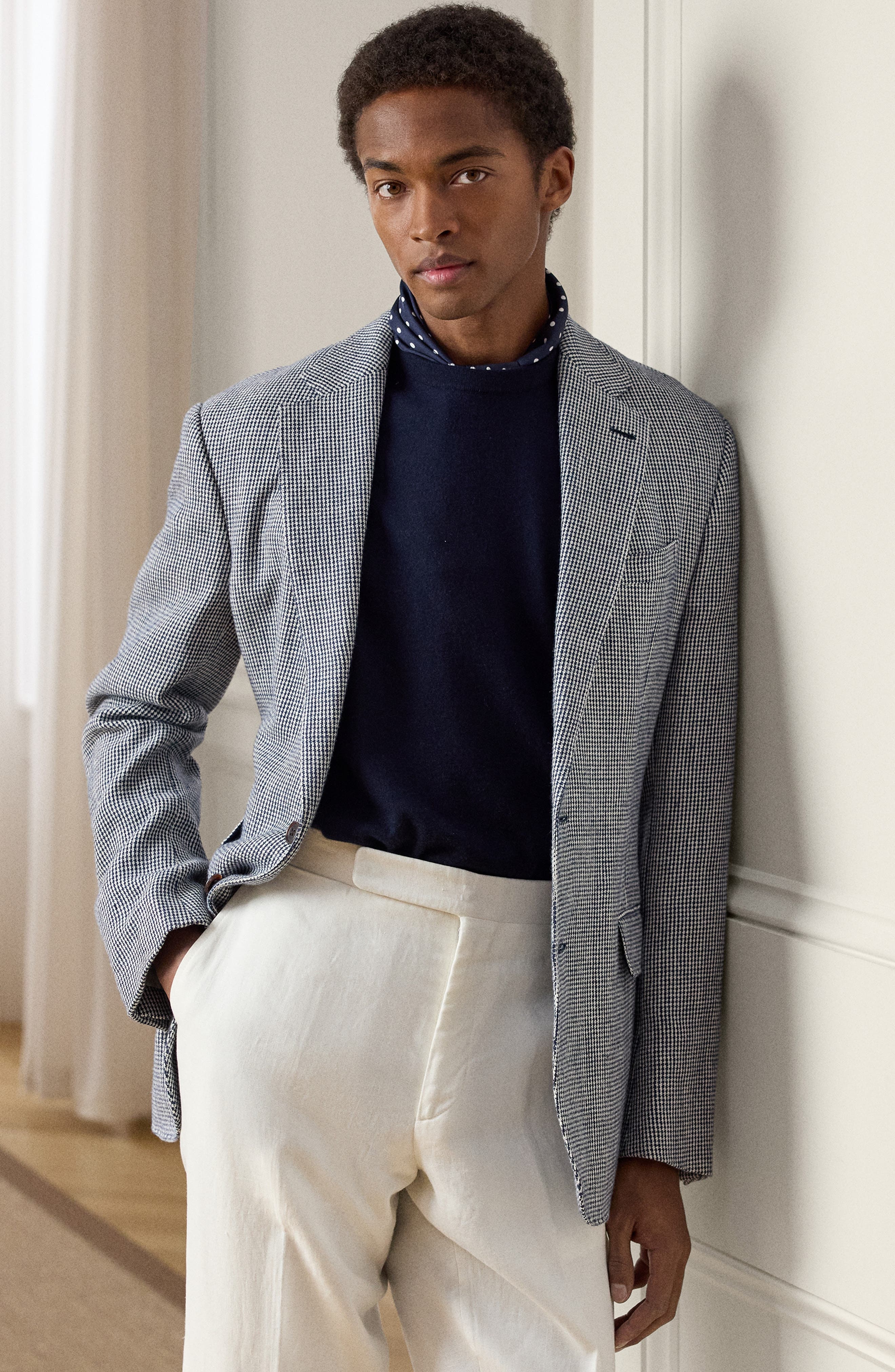 Kent Hand-Tailored Tick-Weave Sport Coat - image 2