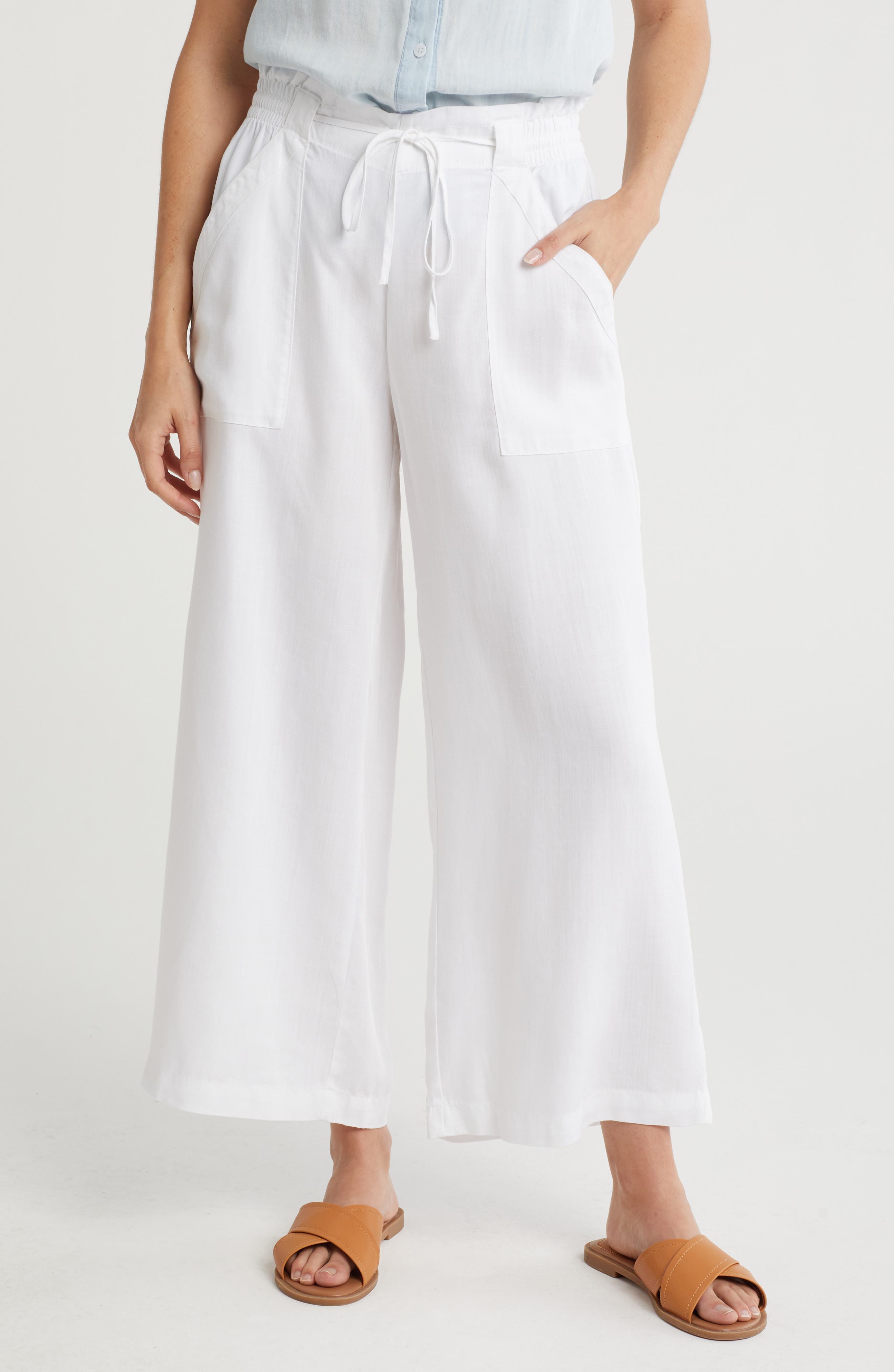 Tie Waist Wide Leg Pants - image 1