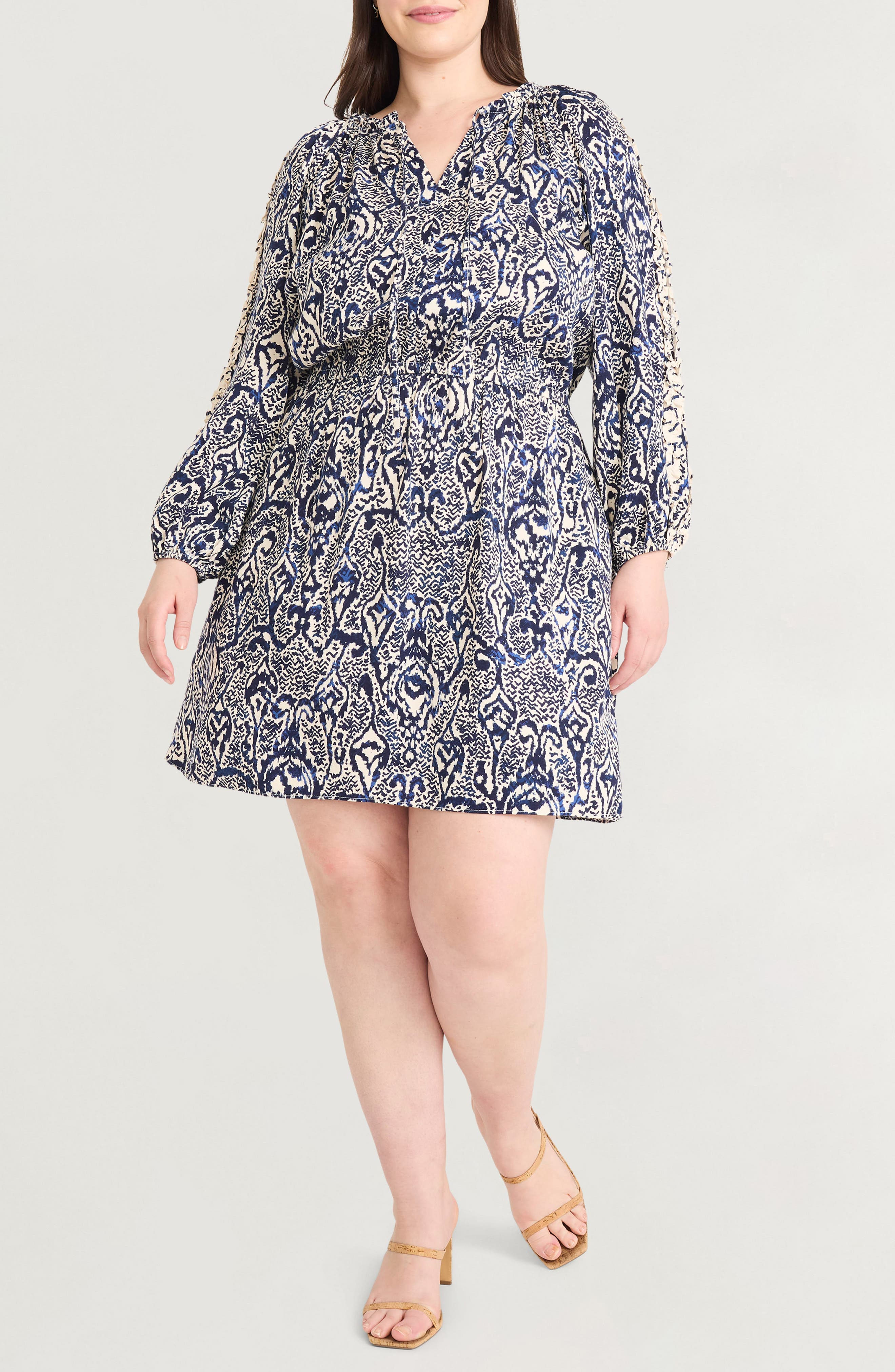 Ruffle Long Sleeve Dress - image 1